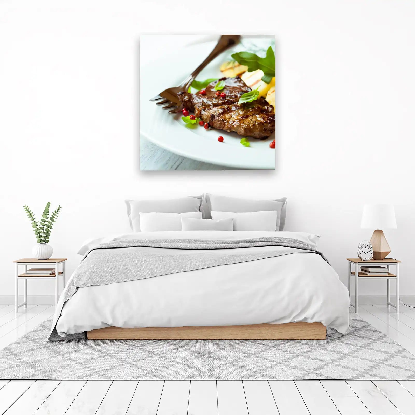 Juicy Steak & Potatoes Food Art Wall Art