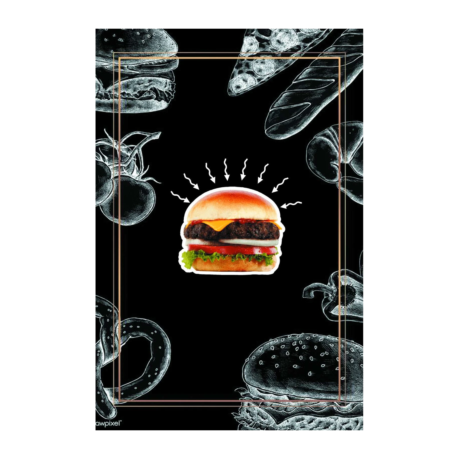 Gourmet Burger Art Wall Art