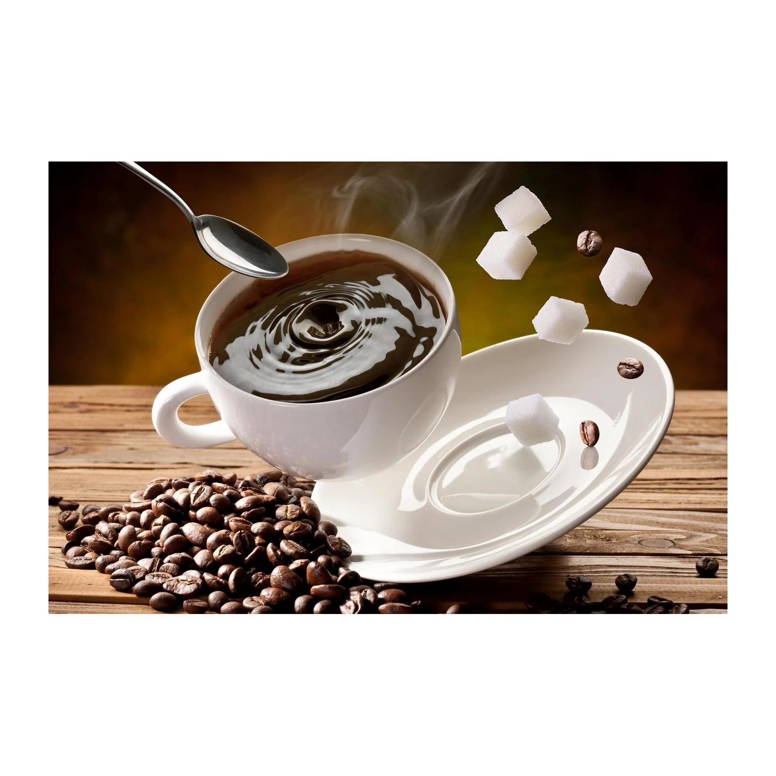 Aromatic Coffee Morning Scene Wall Art