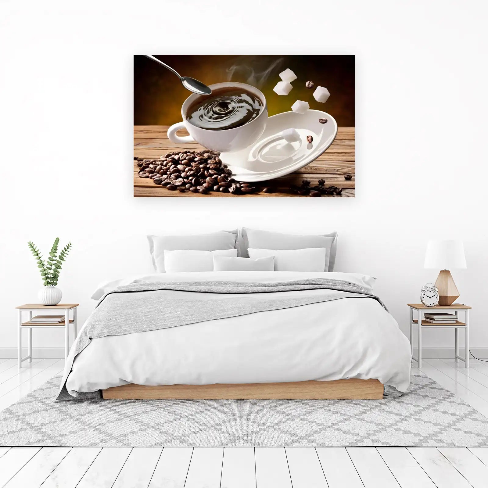 Aromatic Coffee Morning Scene Wall Art
