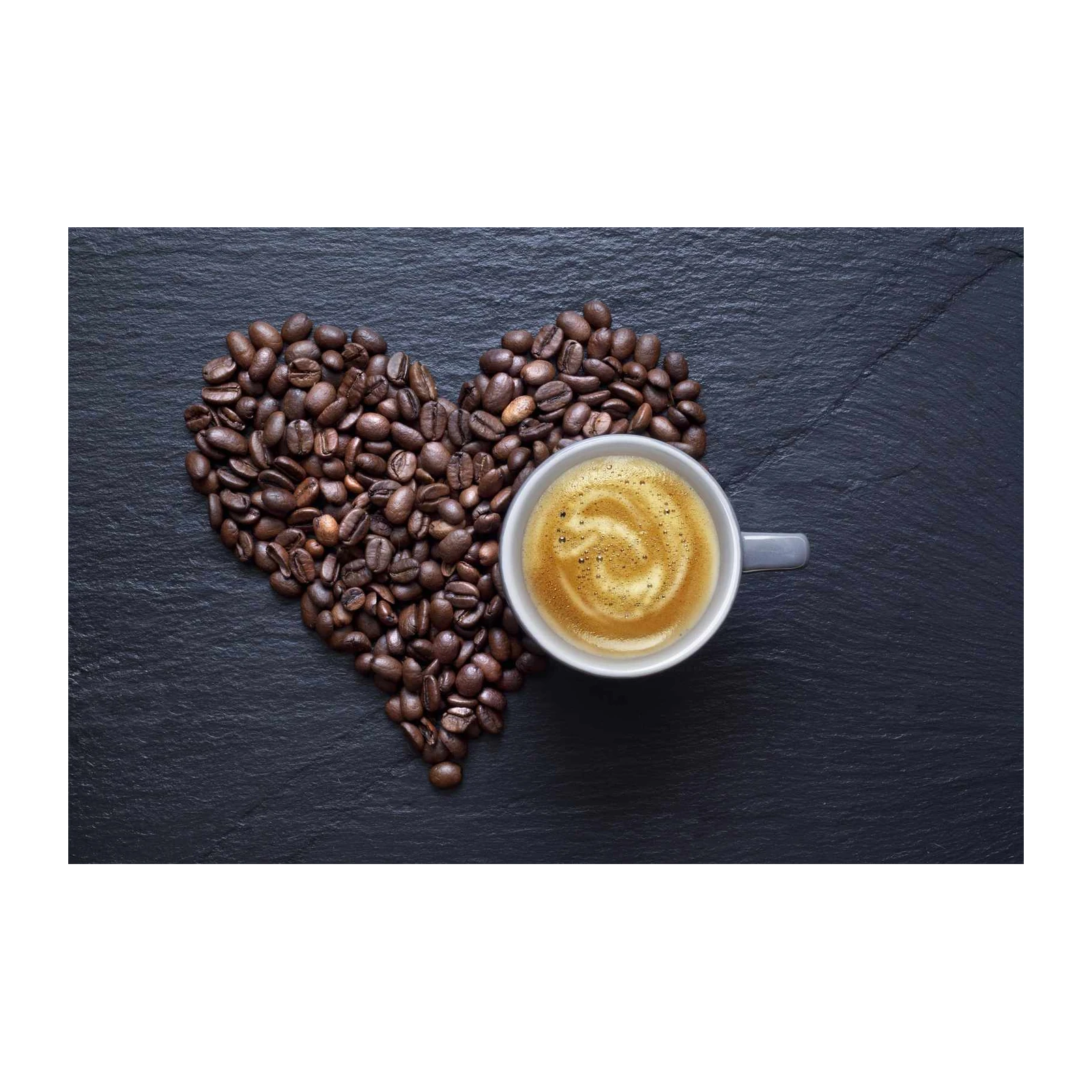 Heart Coffee Bean & Latte Art Wall Art