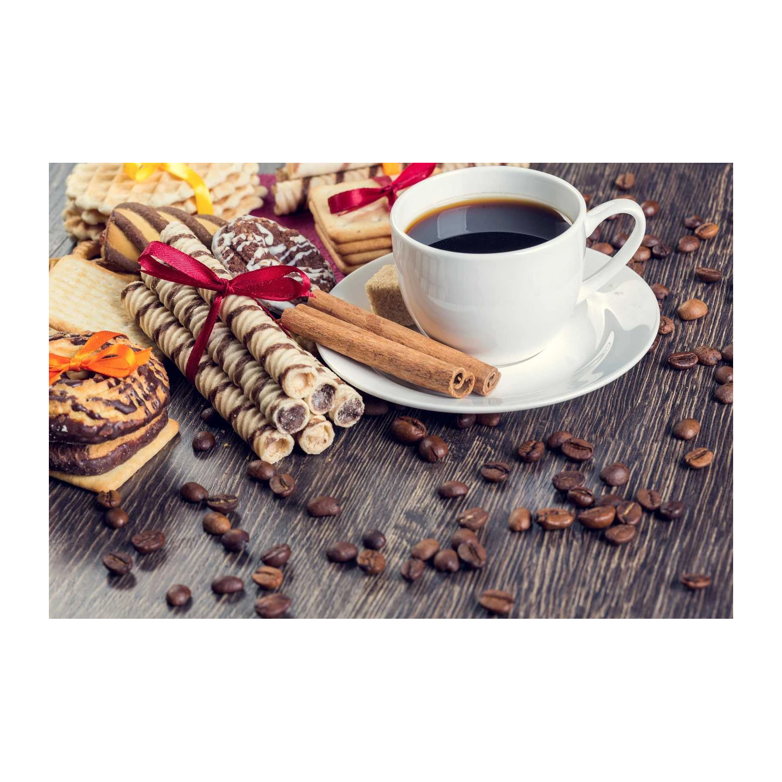 Cozy Coffee Break: Warm Cinnamon & Cookies Wall Art