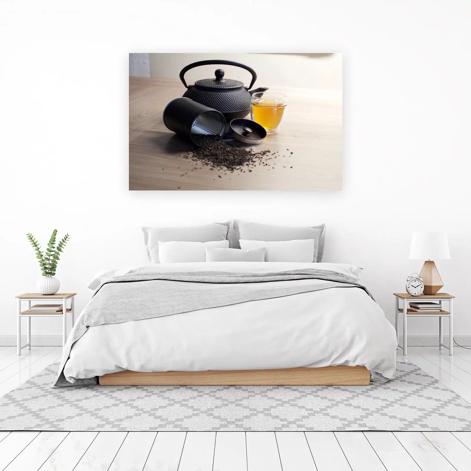 Zen Tea Ritual Abstract Art Wall Art
