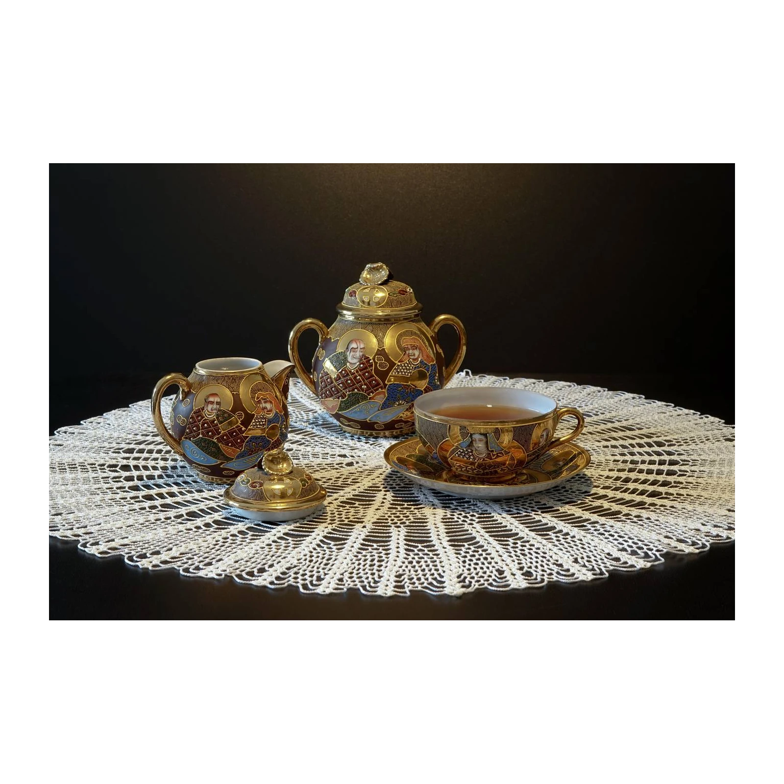 Antique Religious Teaware Wall Art