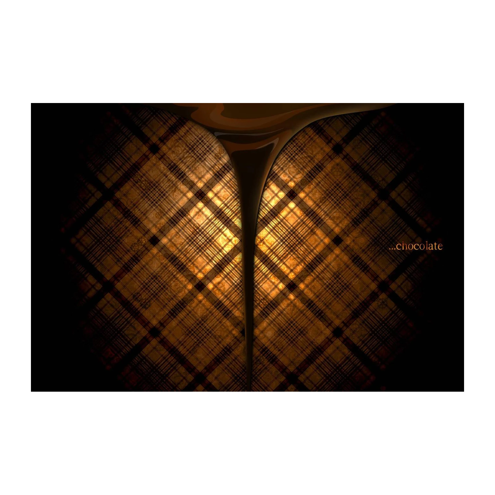 Luxurious Chocolate Drip Tartan Wall Art