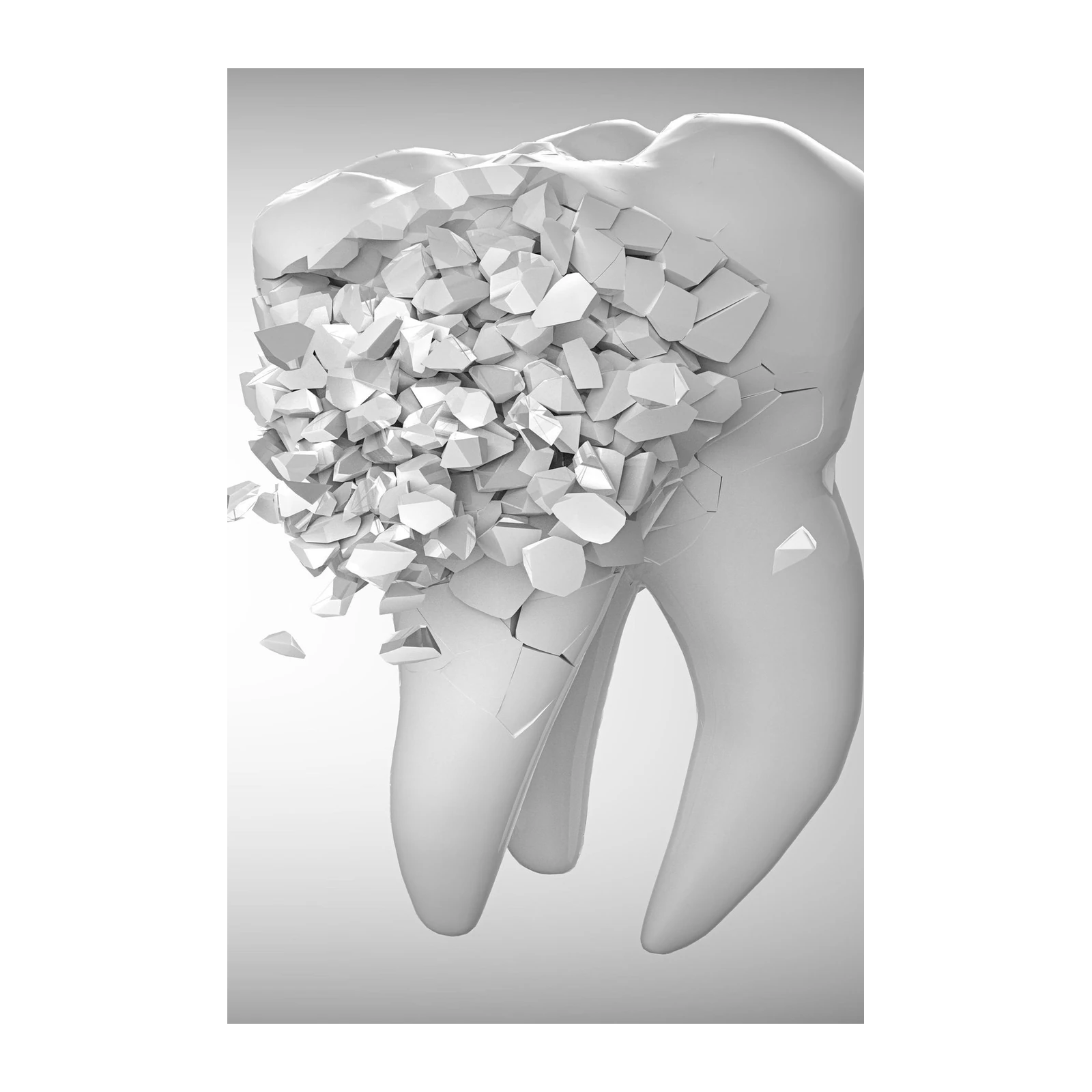 Abstract Tooth Bursting Wall Art