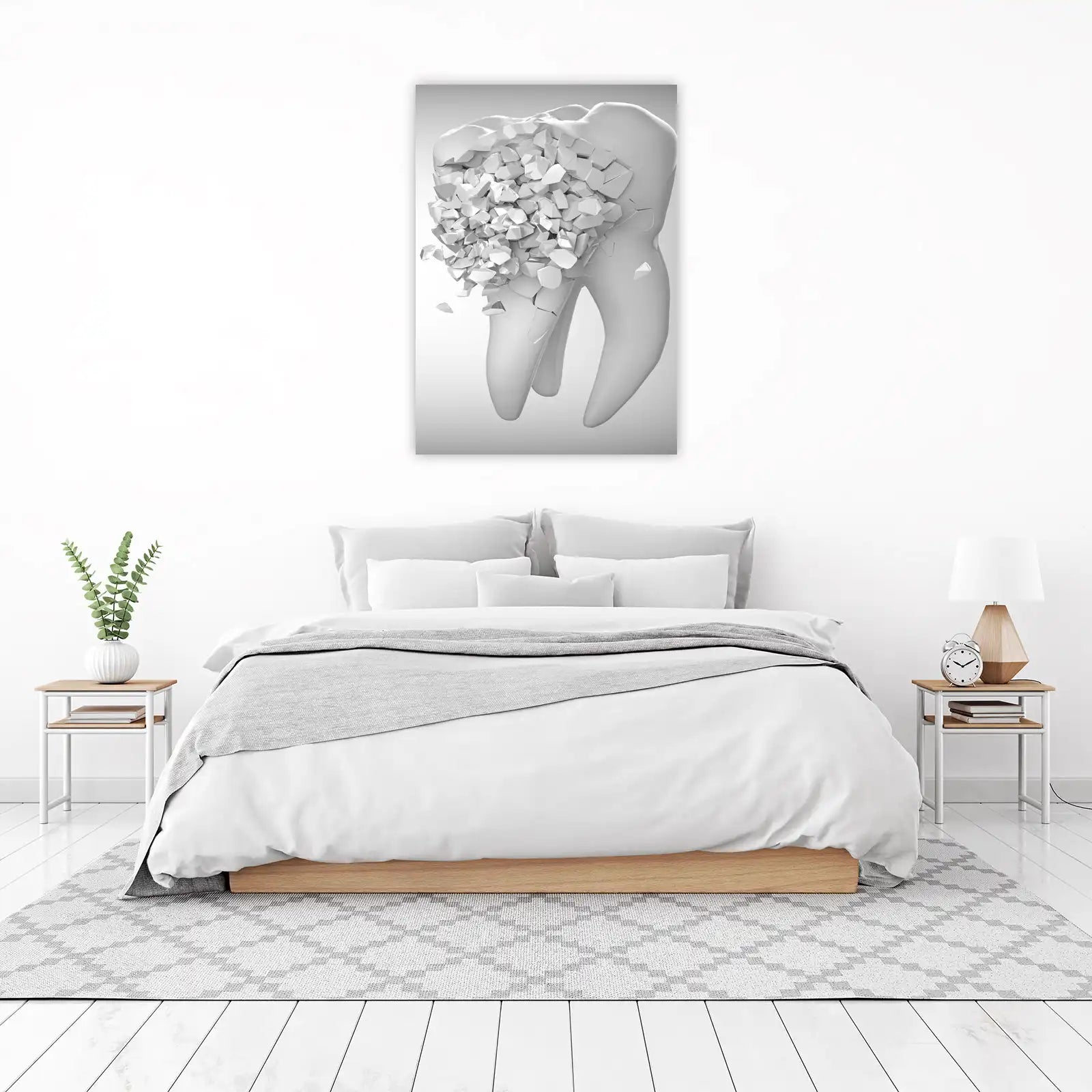 Abstract Tooth Bursting Wall Art