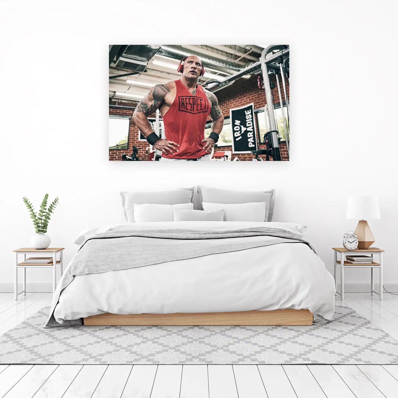Dwayne "The Rock" Johnson "Respect" Gym Motivation Wall Art