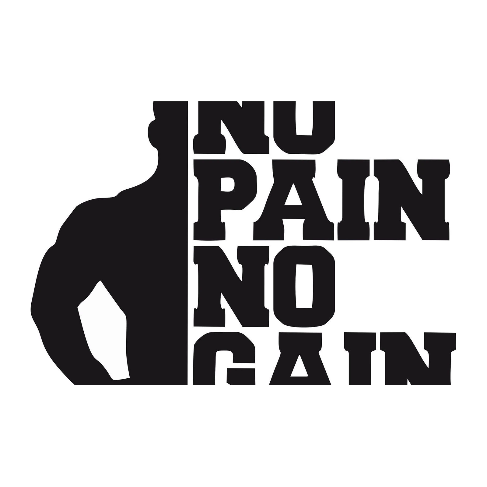 Motivational Gym "No Pain No Gain" Wall Art