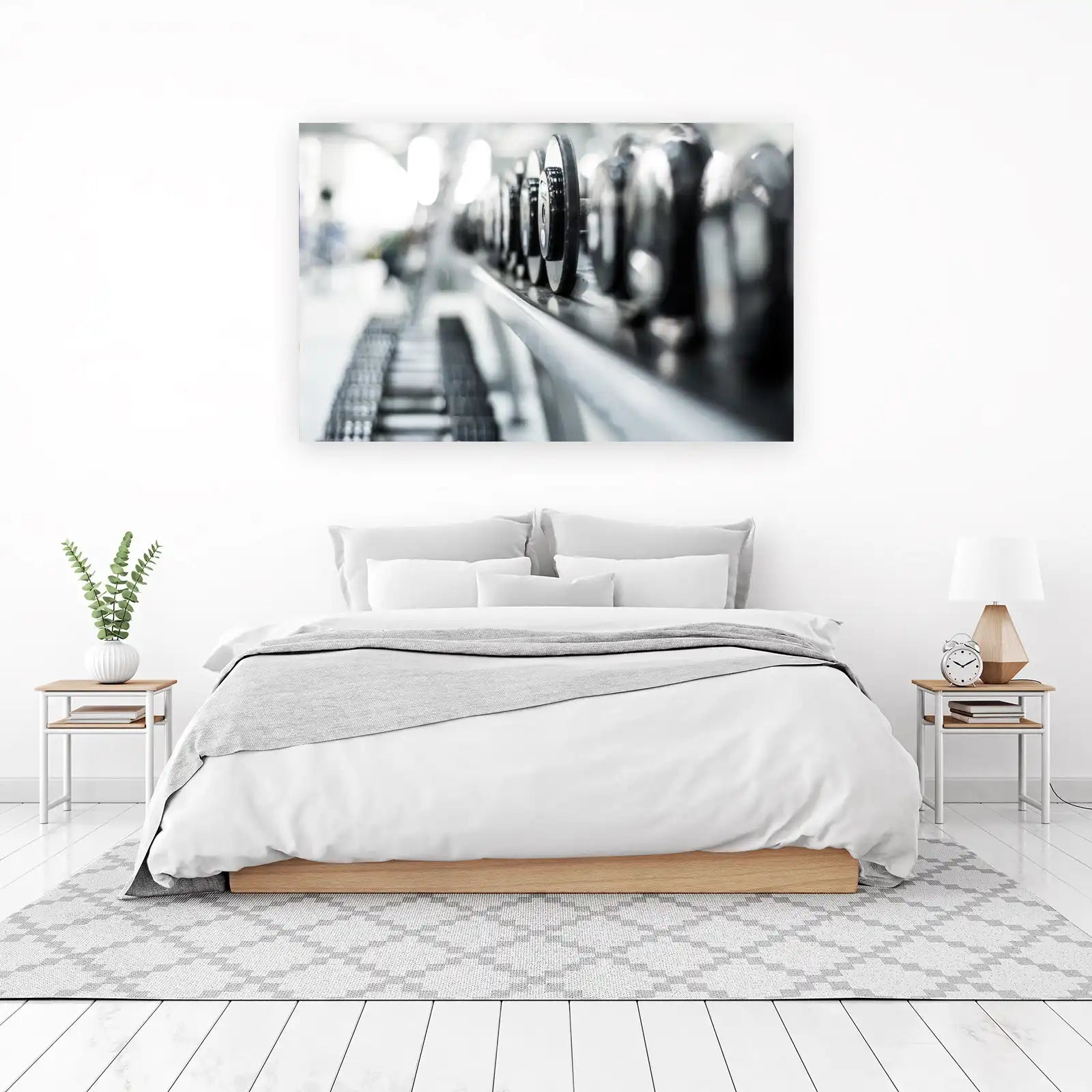 Gym Motivation Dumbbell Row Wall Art