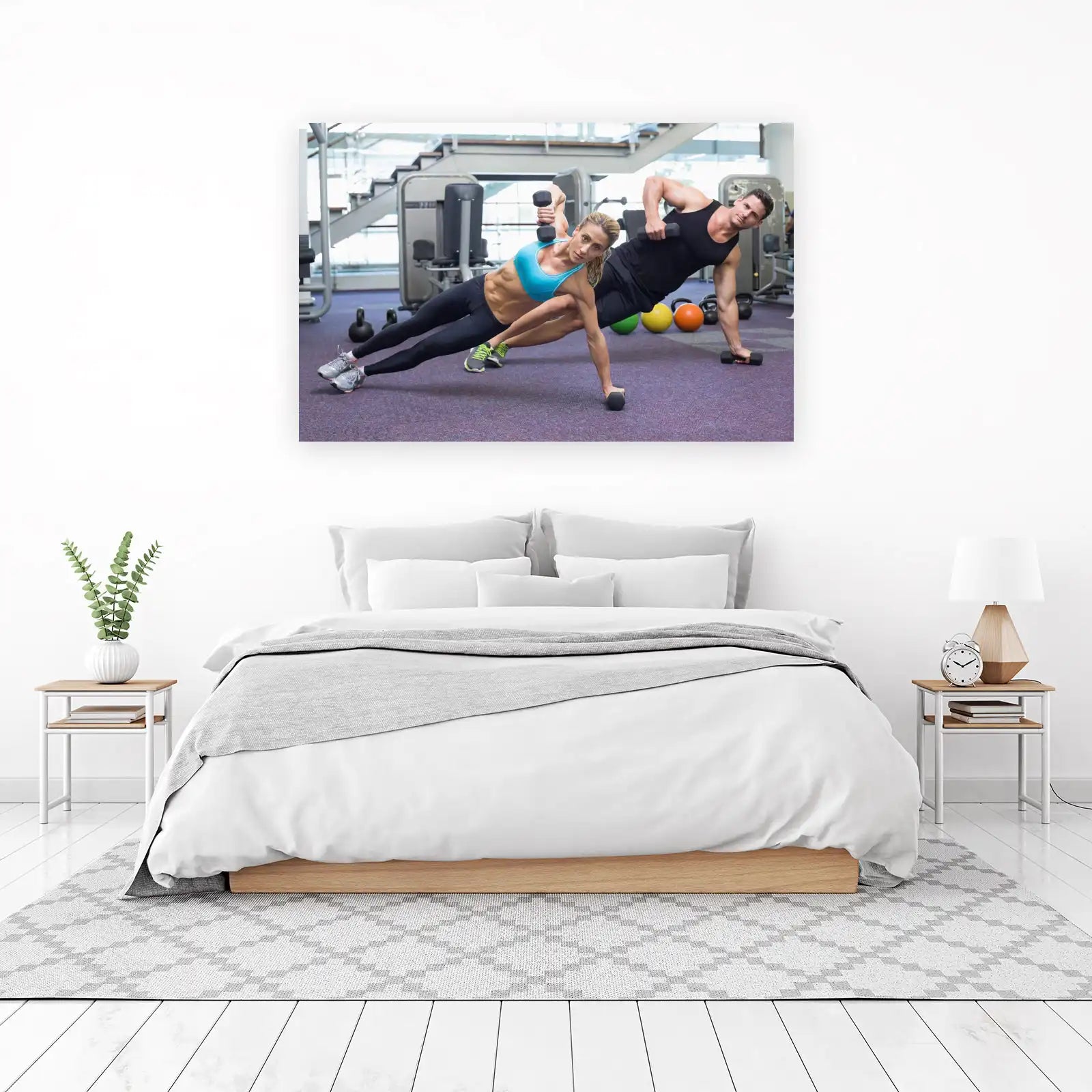 Fit Couple Strength Workout Wall Art