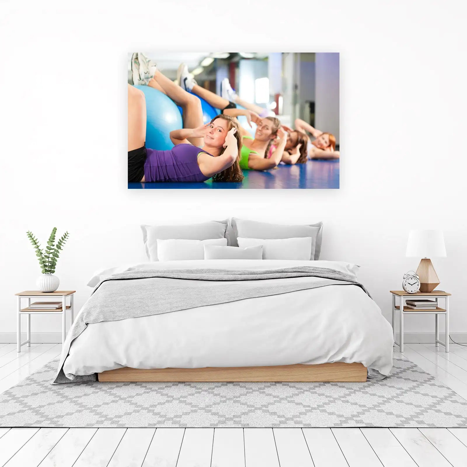 Energetic Fitness Group Crunches Wall Art