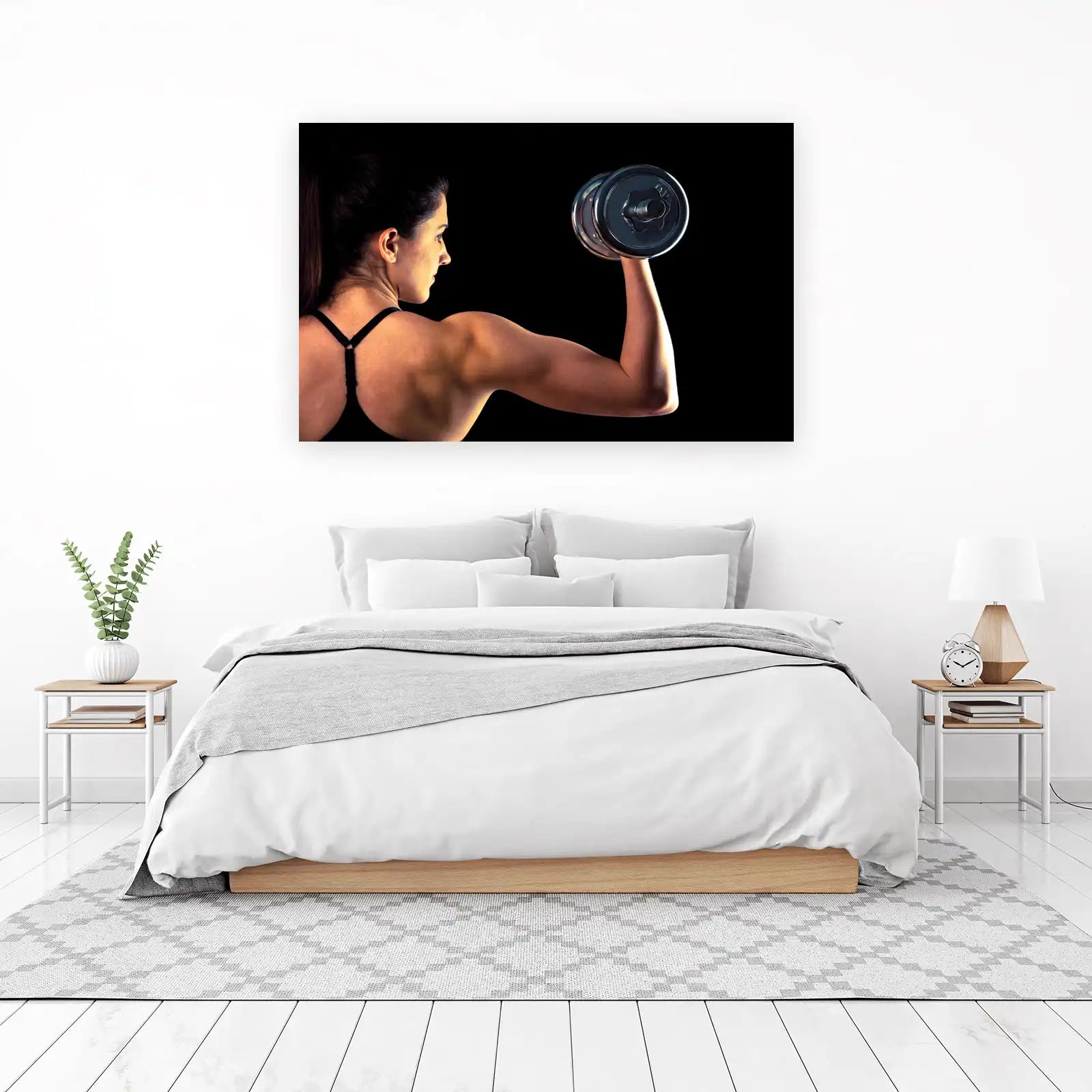 Strong Woman Bicep Curl Wall Art