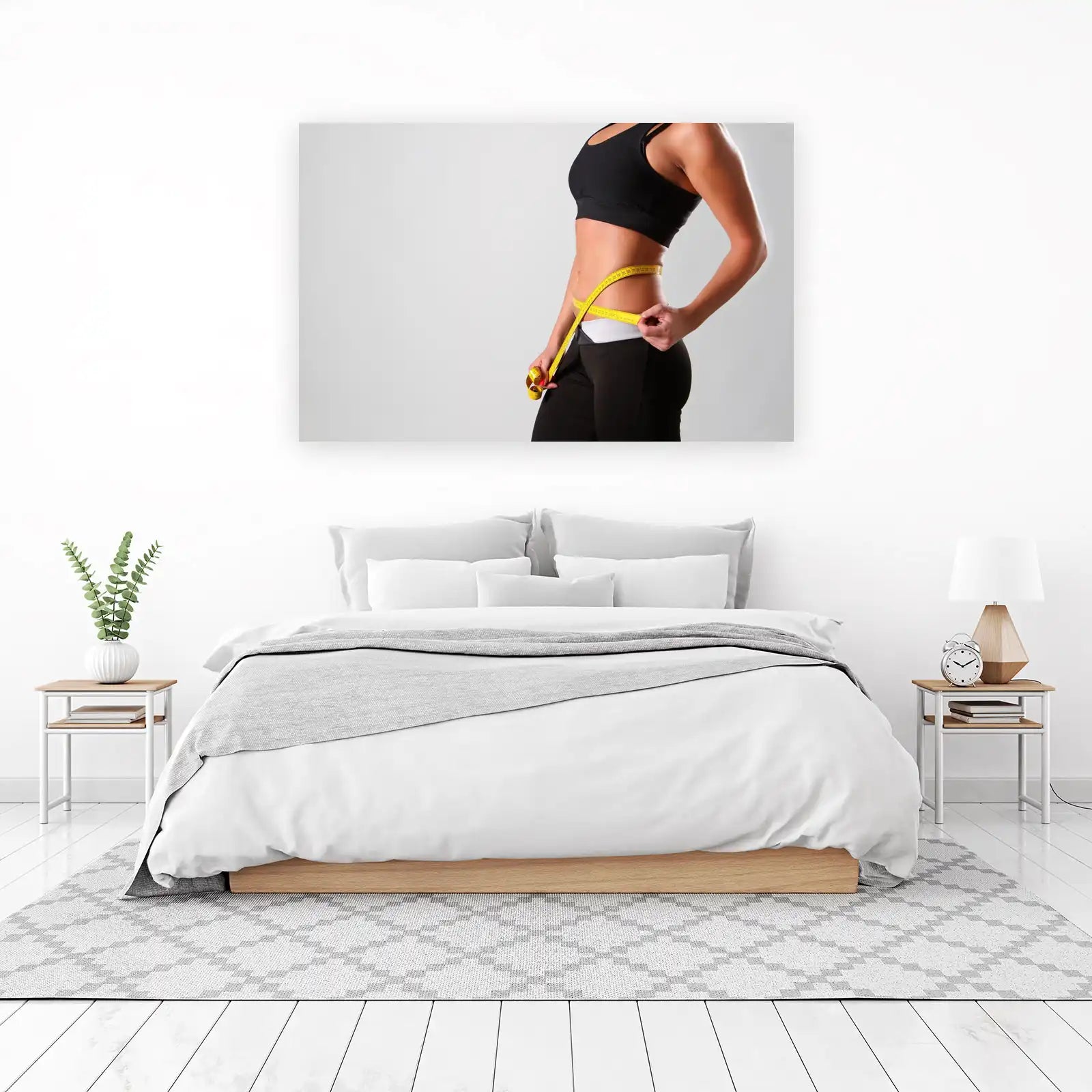 Fitness Motivation Waist Measurement Wall Art