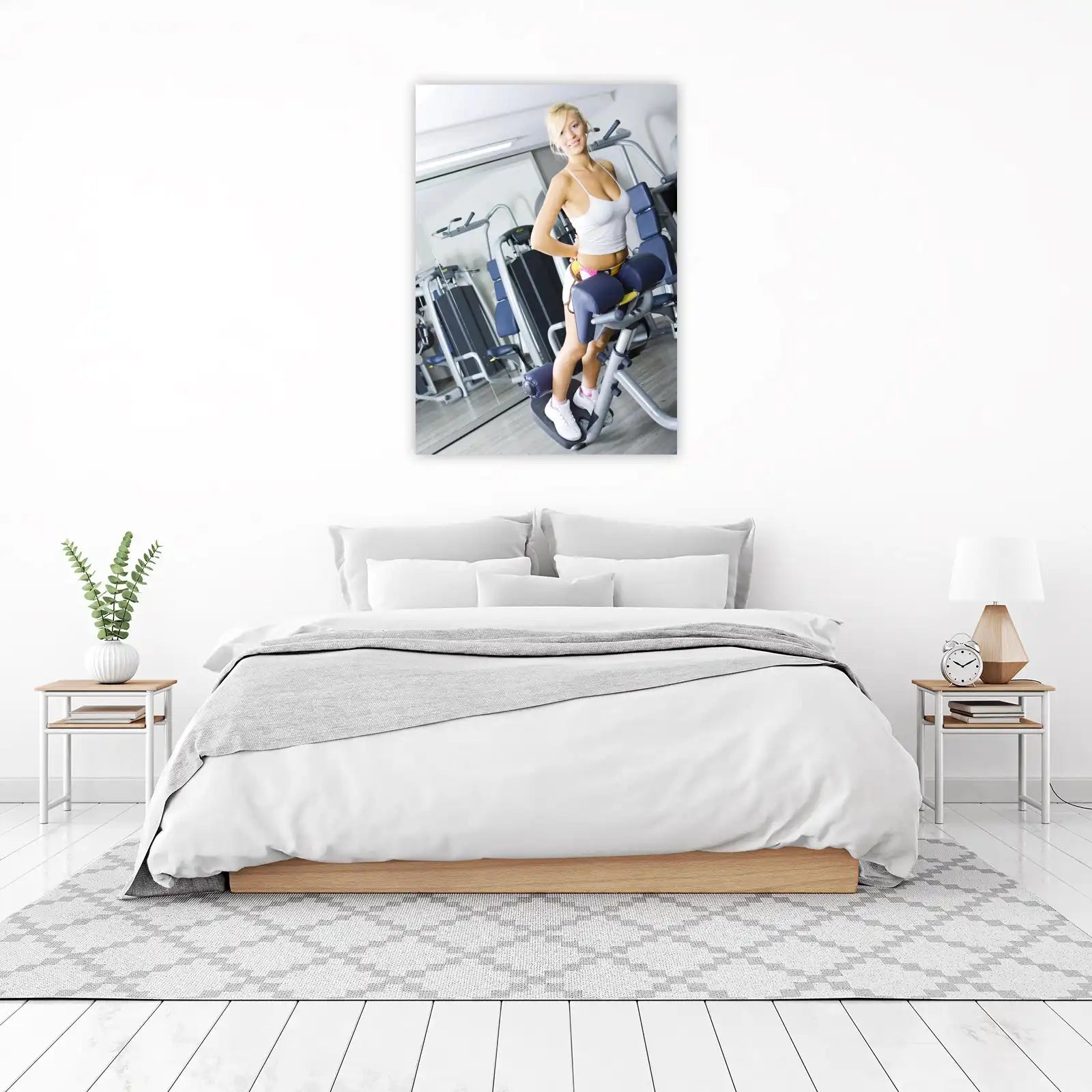 Fitness Motivation Blonde Woman Wall Art