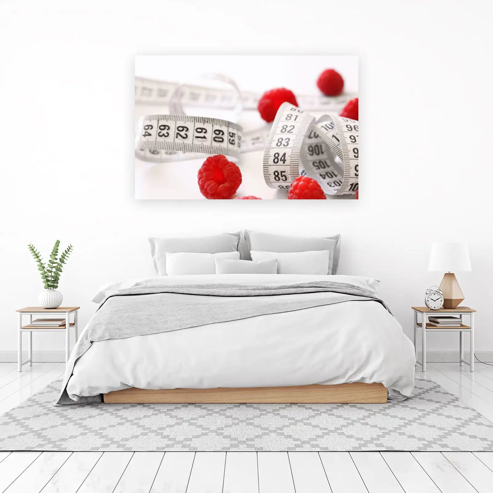 Raspberry & Measuring Tape Wall Art