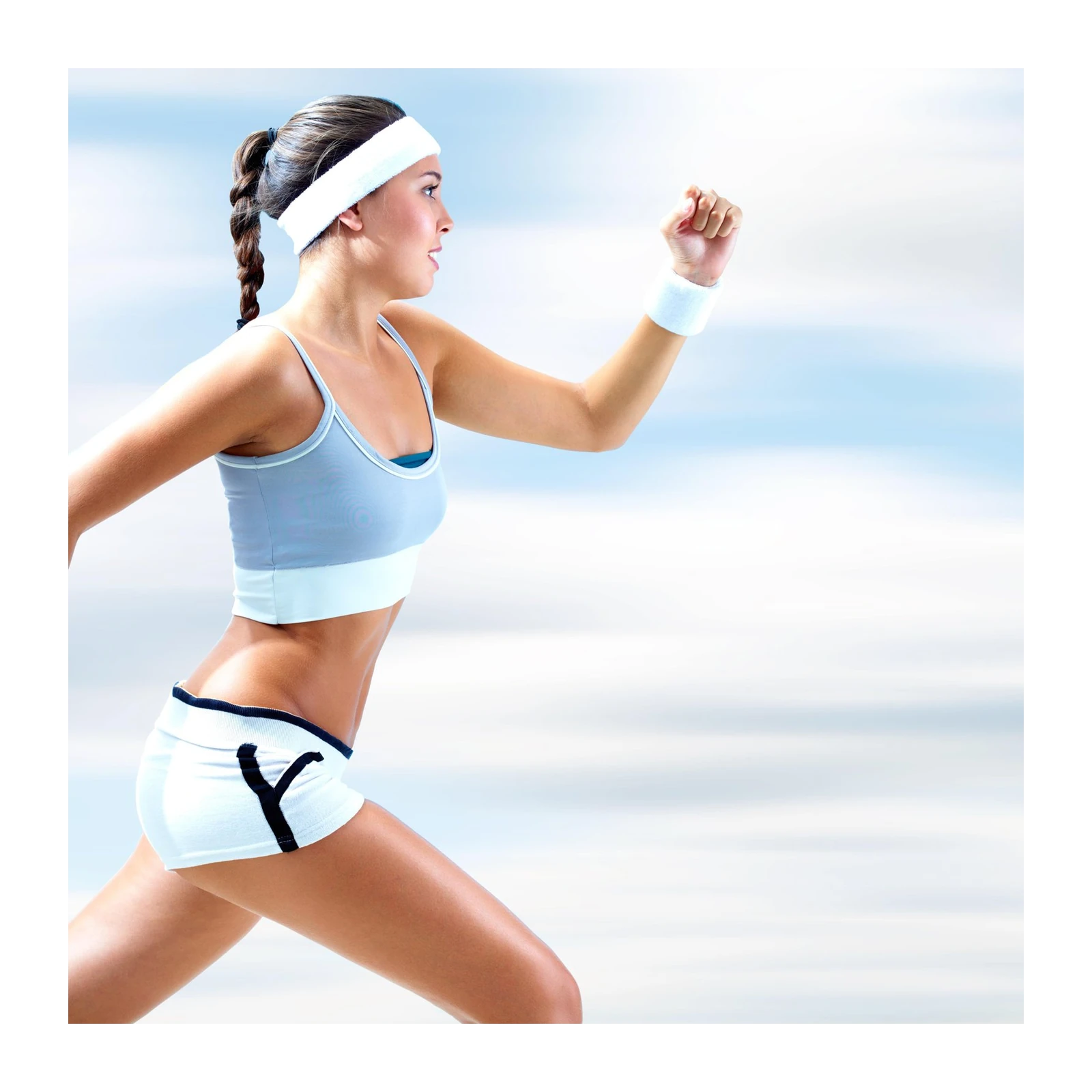 Fitness Motivation Woman Running Wall Art
