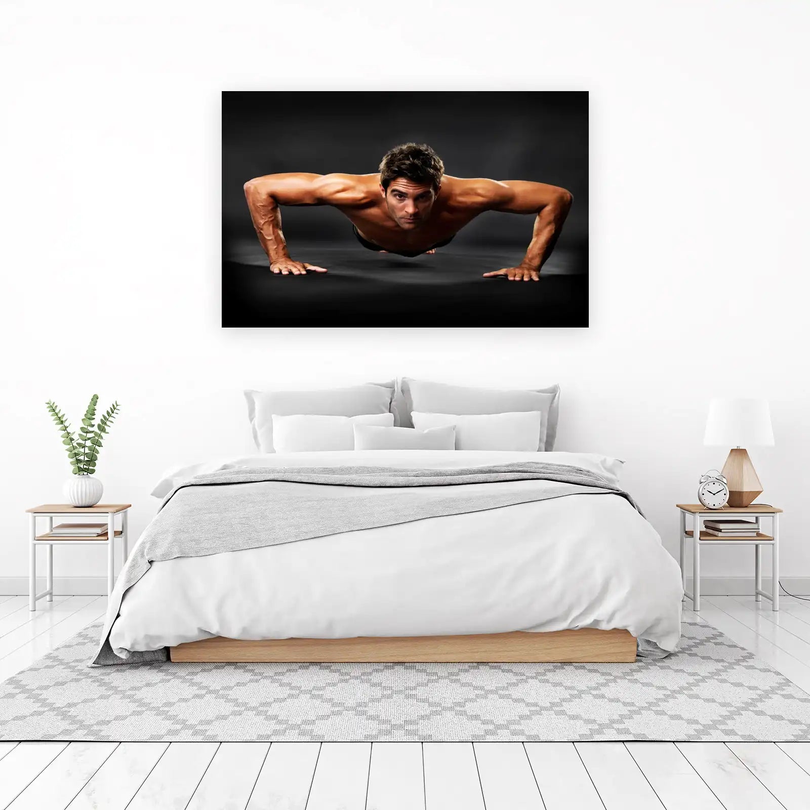 Motivated Man Push-up Fitness Wall Art
