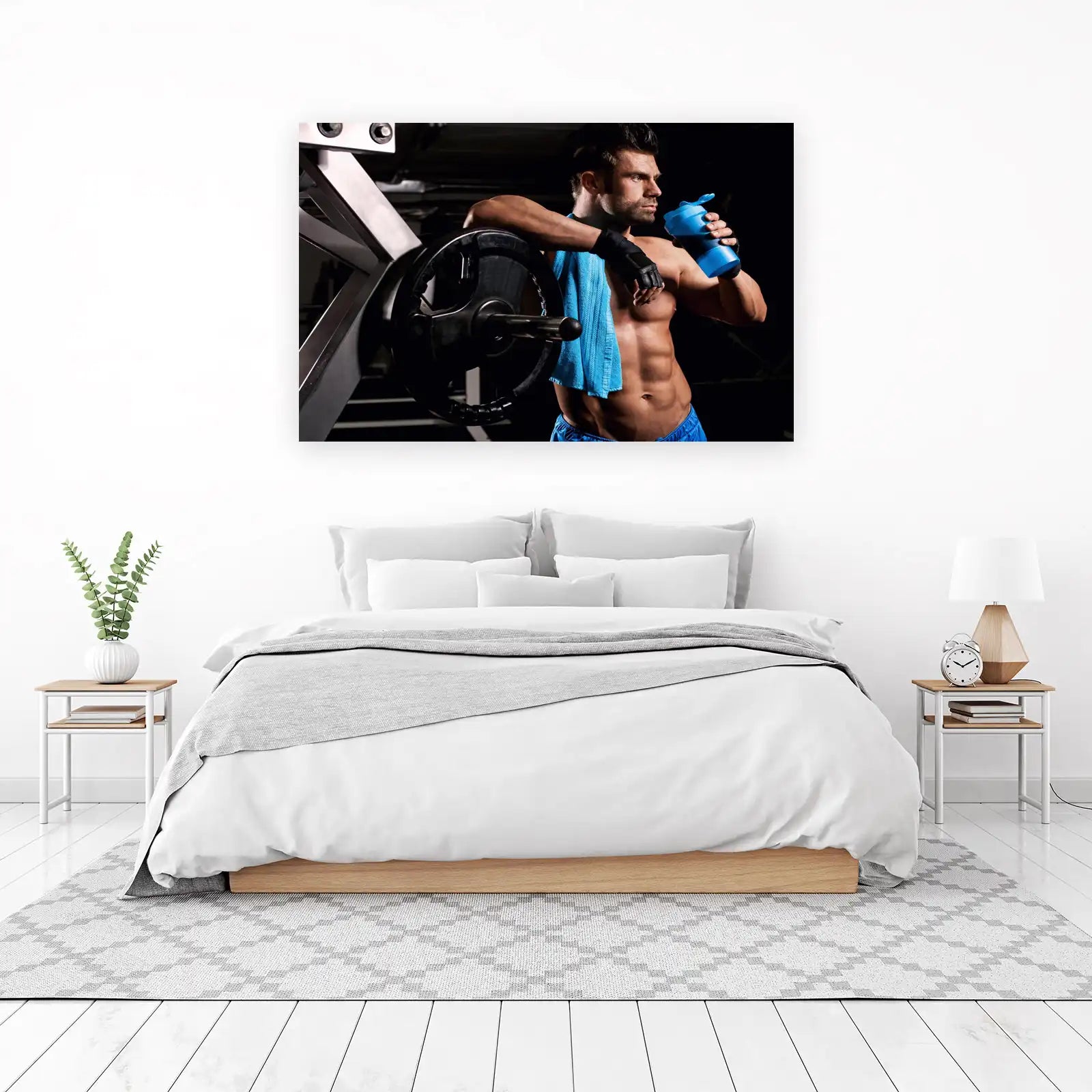 Gym Motivation Fitness Man Wall Art