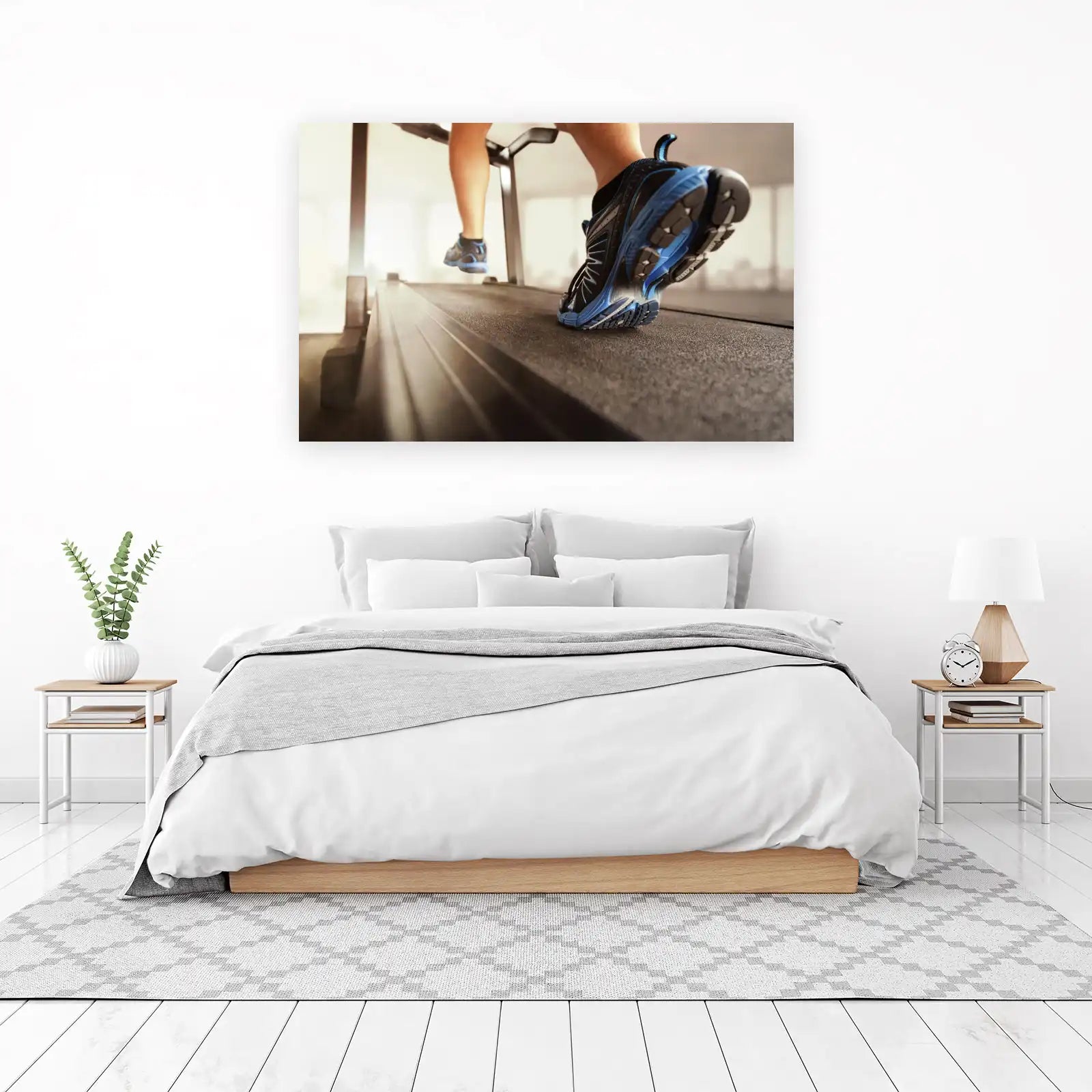 Dynamic Treadmill Running Motivational Wall Art