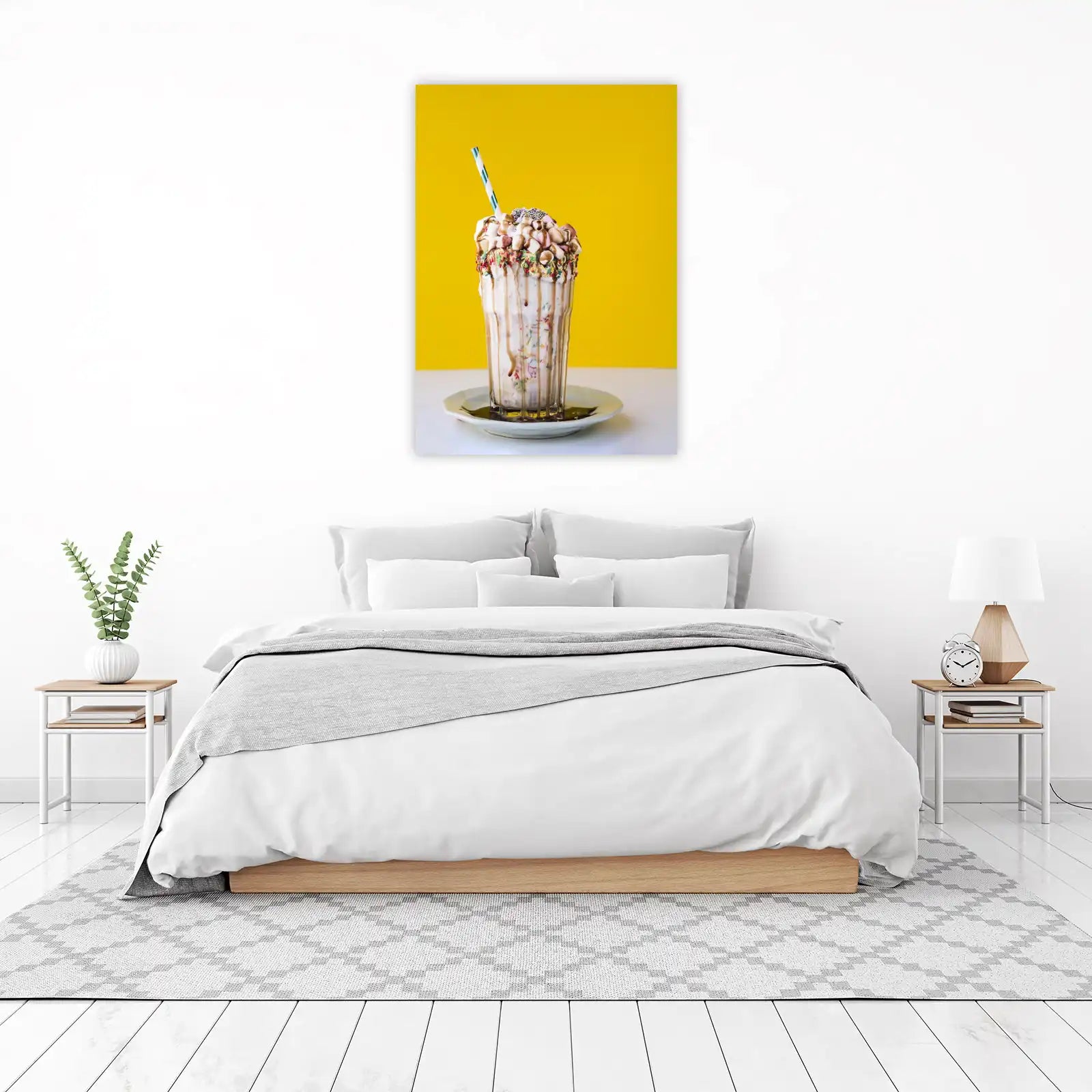 Vibrant Marshmallow Milkshake Wall Art