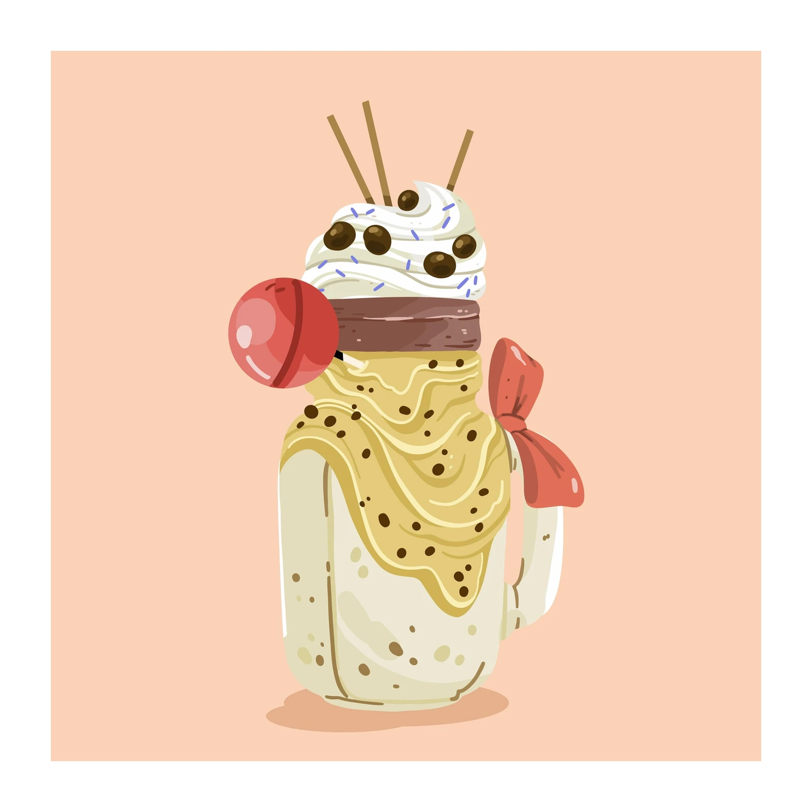 Sweet Delight Dessert Mason Jar Wall Art
