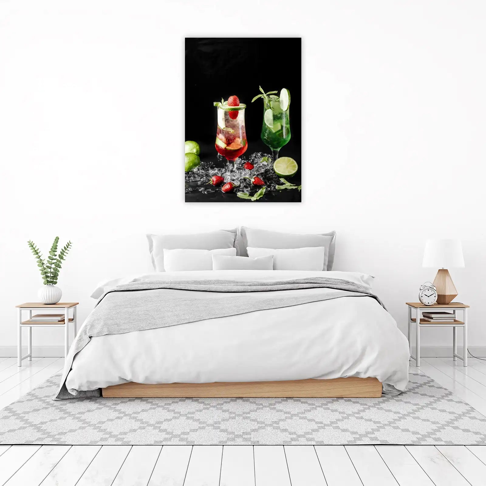Refreshing Strawberry & Lime Cocktails Wall Art