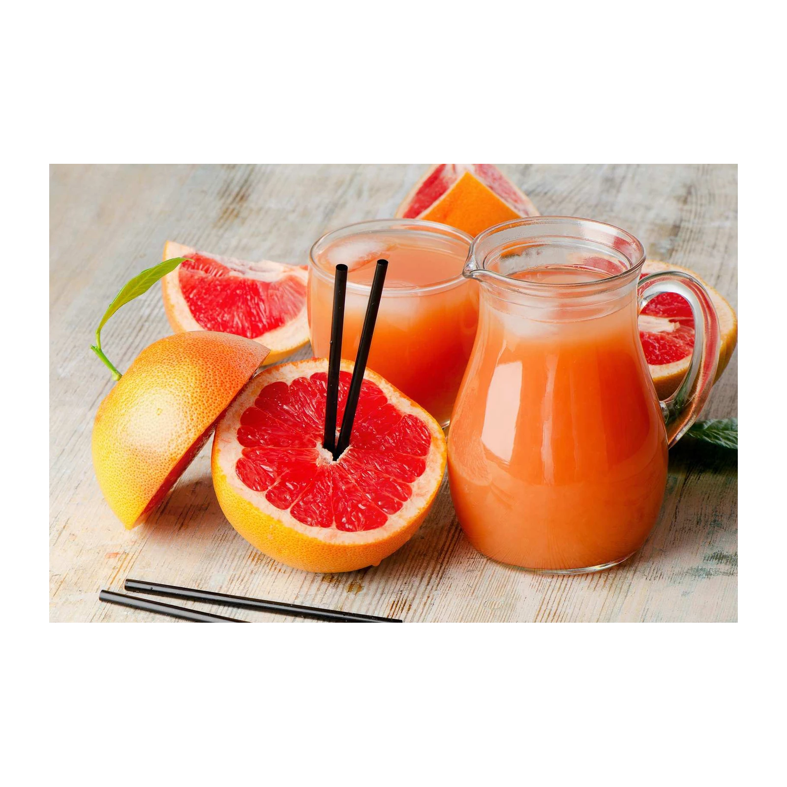 Refreshing Grapefruit Juice & Slices Wall Art