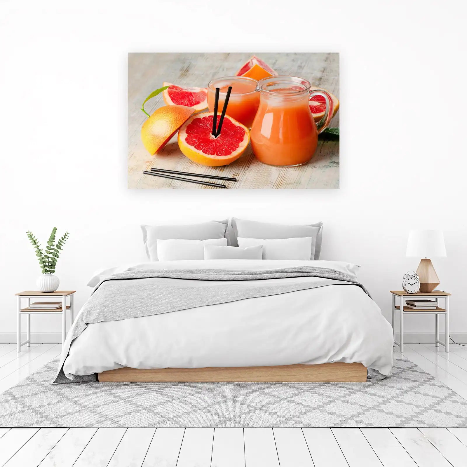 Refreshing Grapefruit Juice & Slices Wall Art