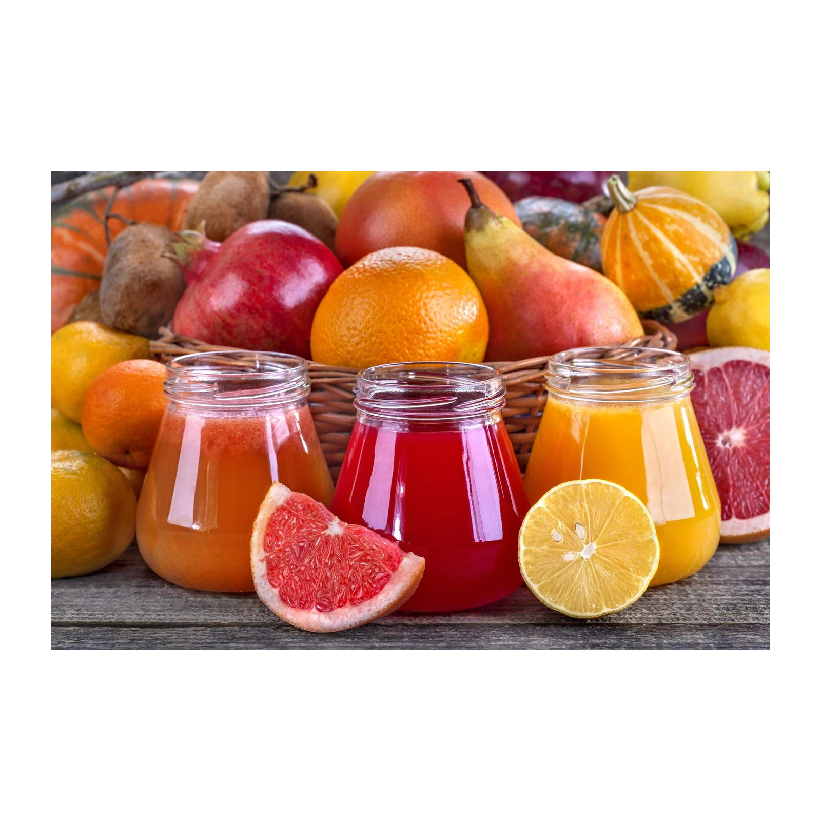 Vibrant Fruit Juices & Harvest Bounty Wall Art