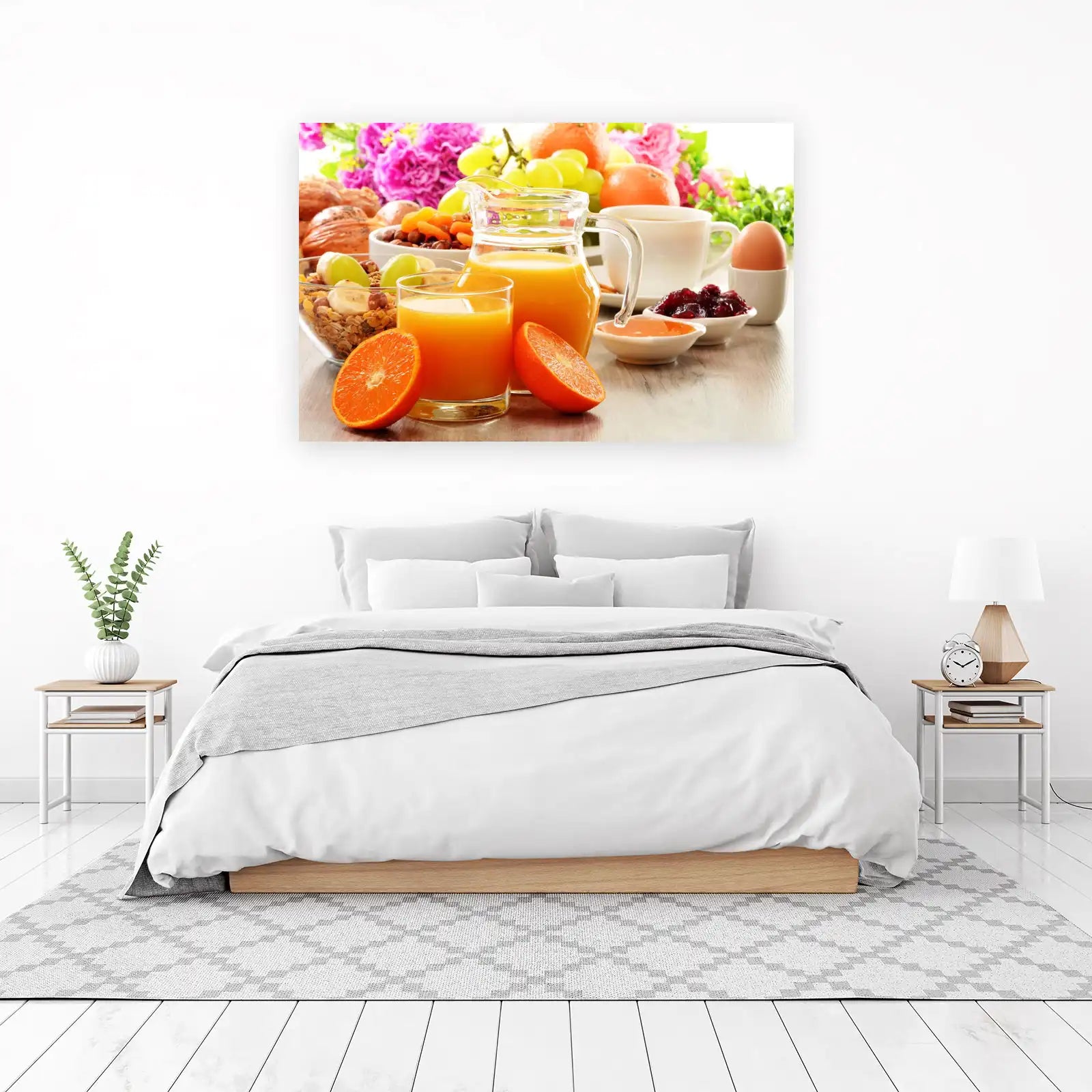 Vibrant Orange Juice Breakfast Wall Art