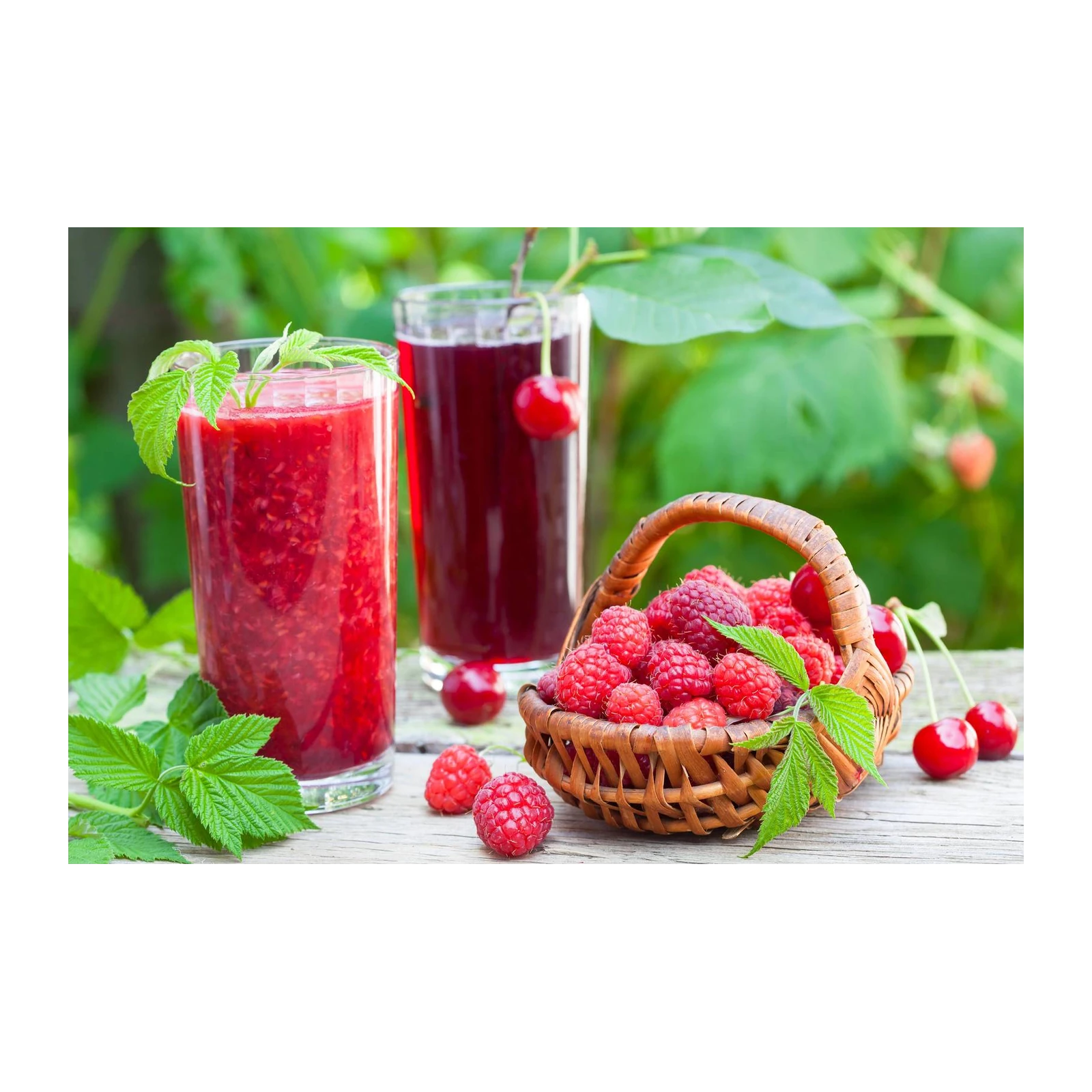 Fresh Berry Drinks & Basket Wall Art