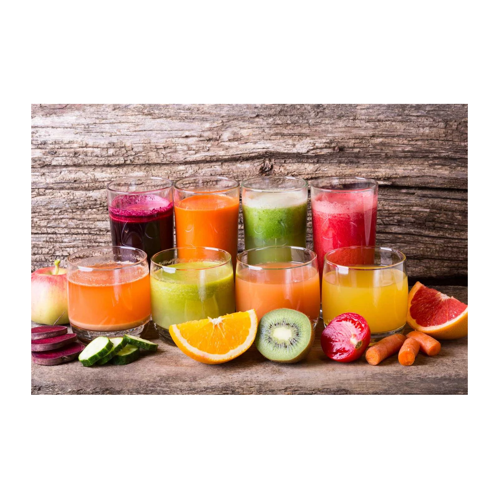 Vibrant Juices & Fruits Kitchen Wall Art