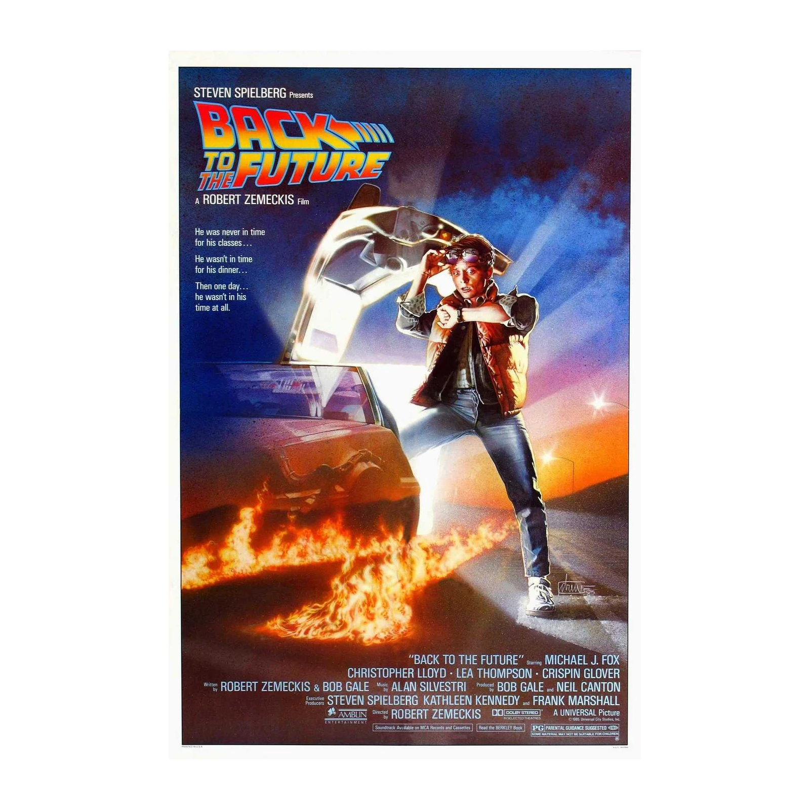 Back to the Future Marty McFly DeLorean Wall Art