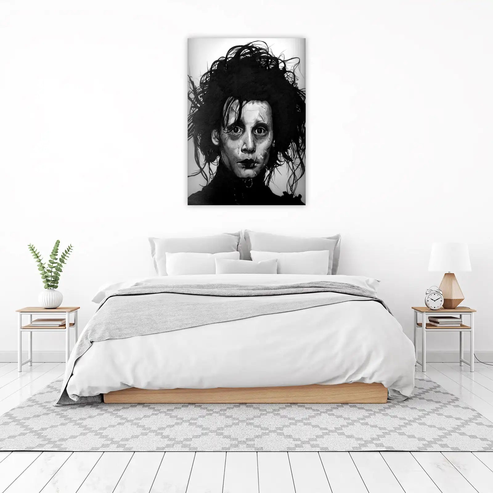 Haunting Portrait of Edward Scissorhands Wall Art