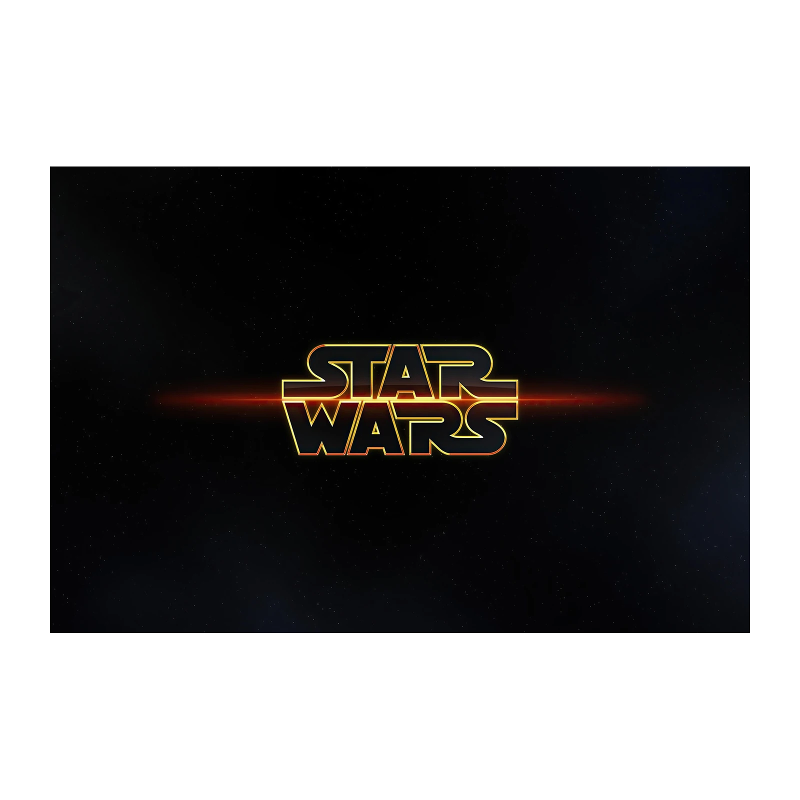 Iconic Star Wars Logo Space Wall Art