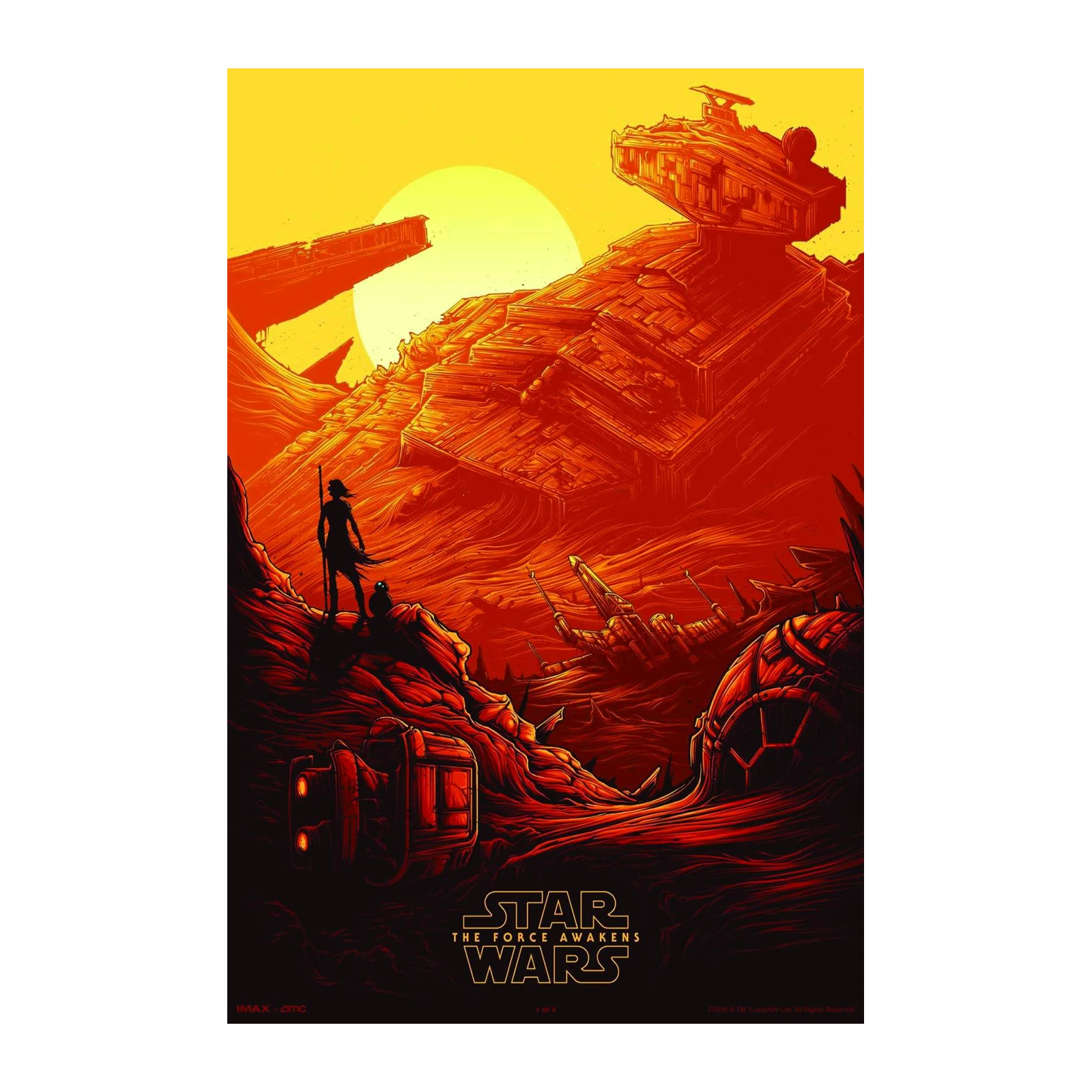 Star Wars Force Awakens Epic Landscape Wall Art