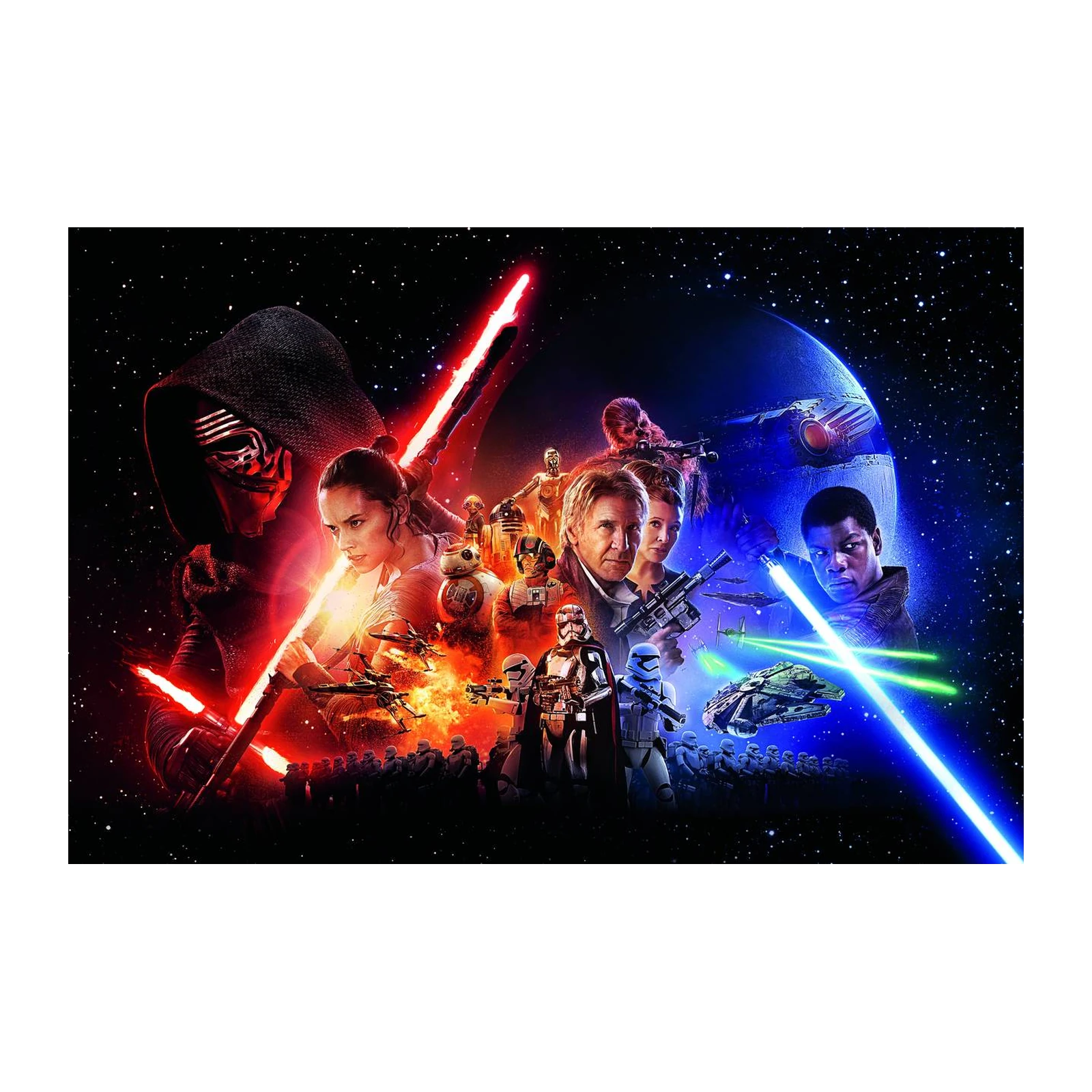 Epic Star Wars Saga Force Awakens Wall Art