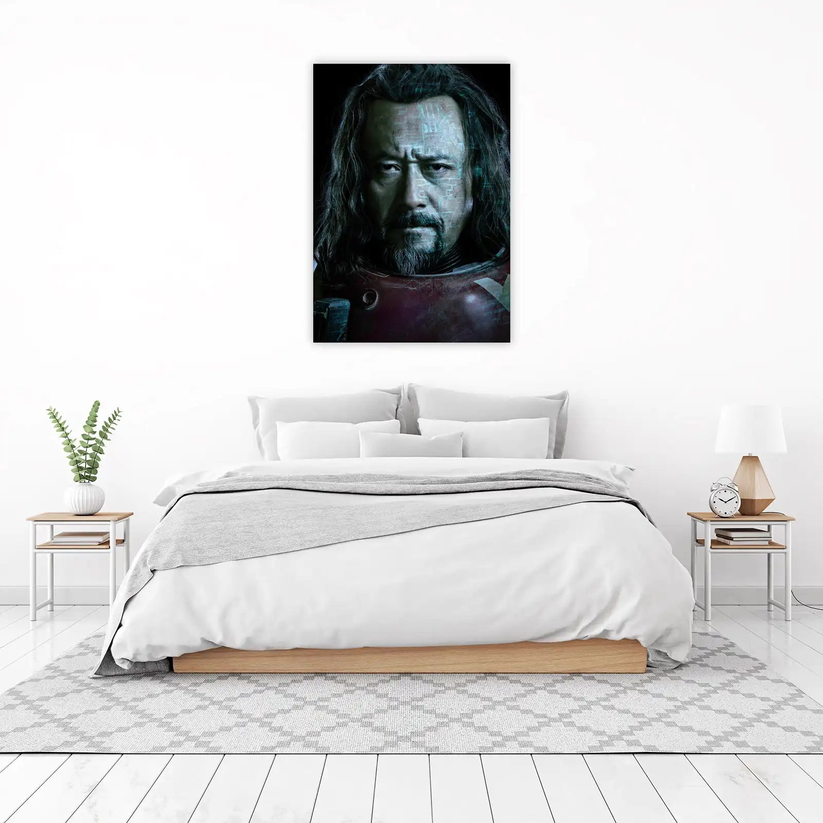 Intense Sci-Fi Portrait "Neo-Warrior" Wall Art