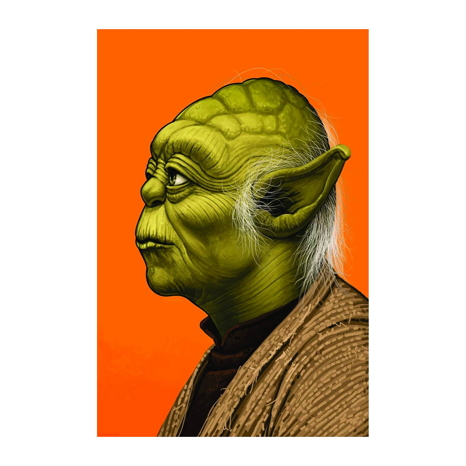 Wise Yoda Portrait Star Wars Wall Art
