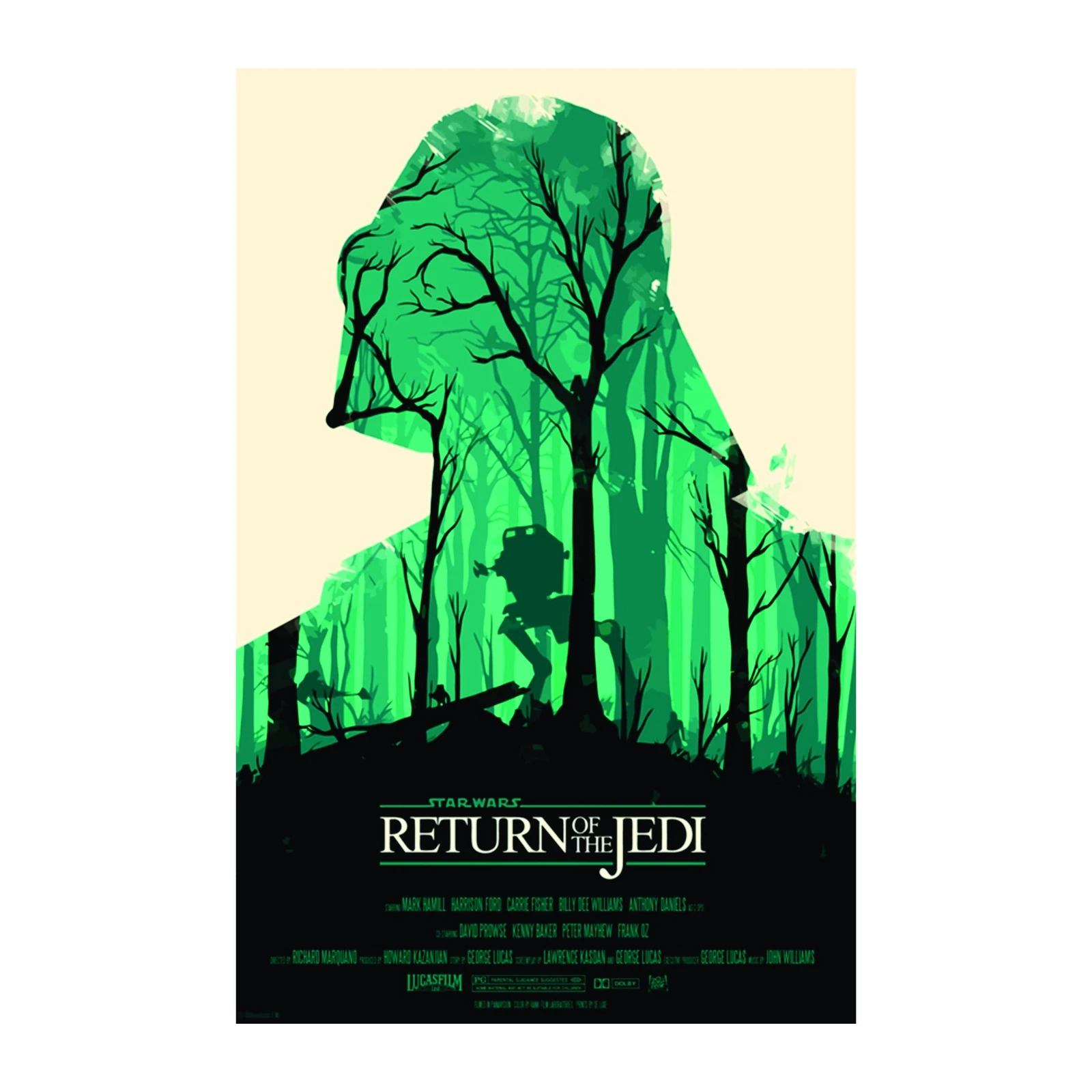 Star Wars Return of the Jedi Forest Silhouette Wall Art