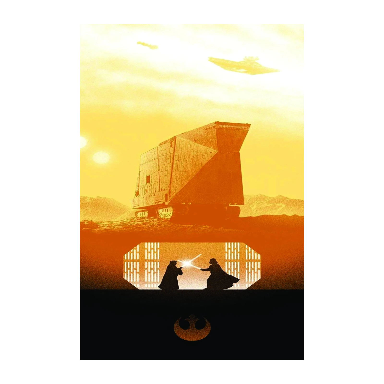 Epic Sci-Fi Duel Star Wars Wall Art