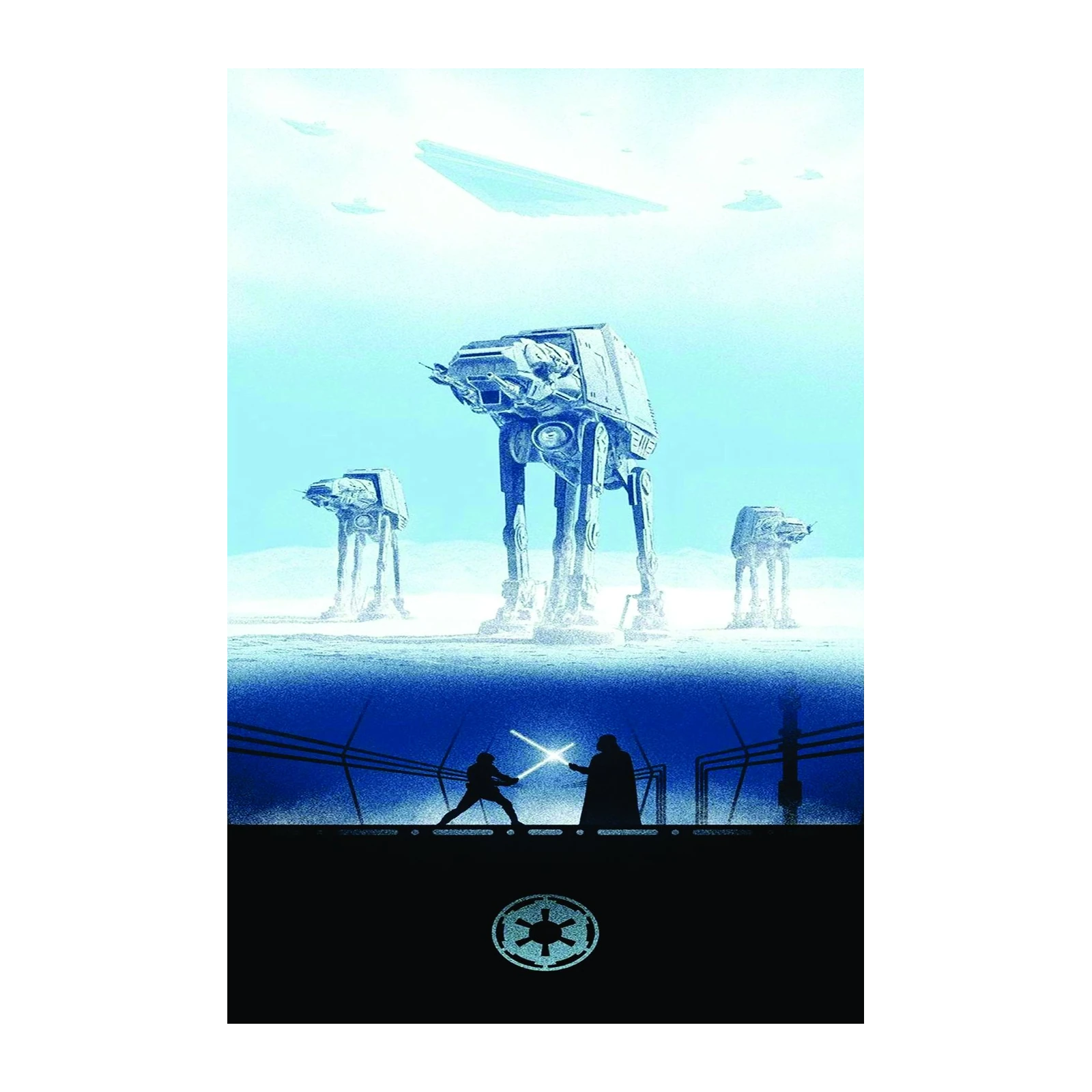 Epic Star Wars Duel & AT-AT Walkers Wall Art