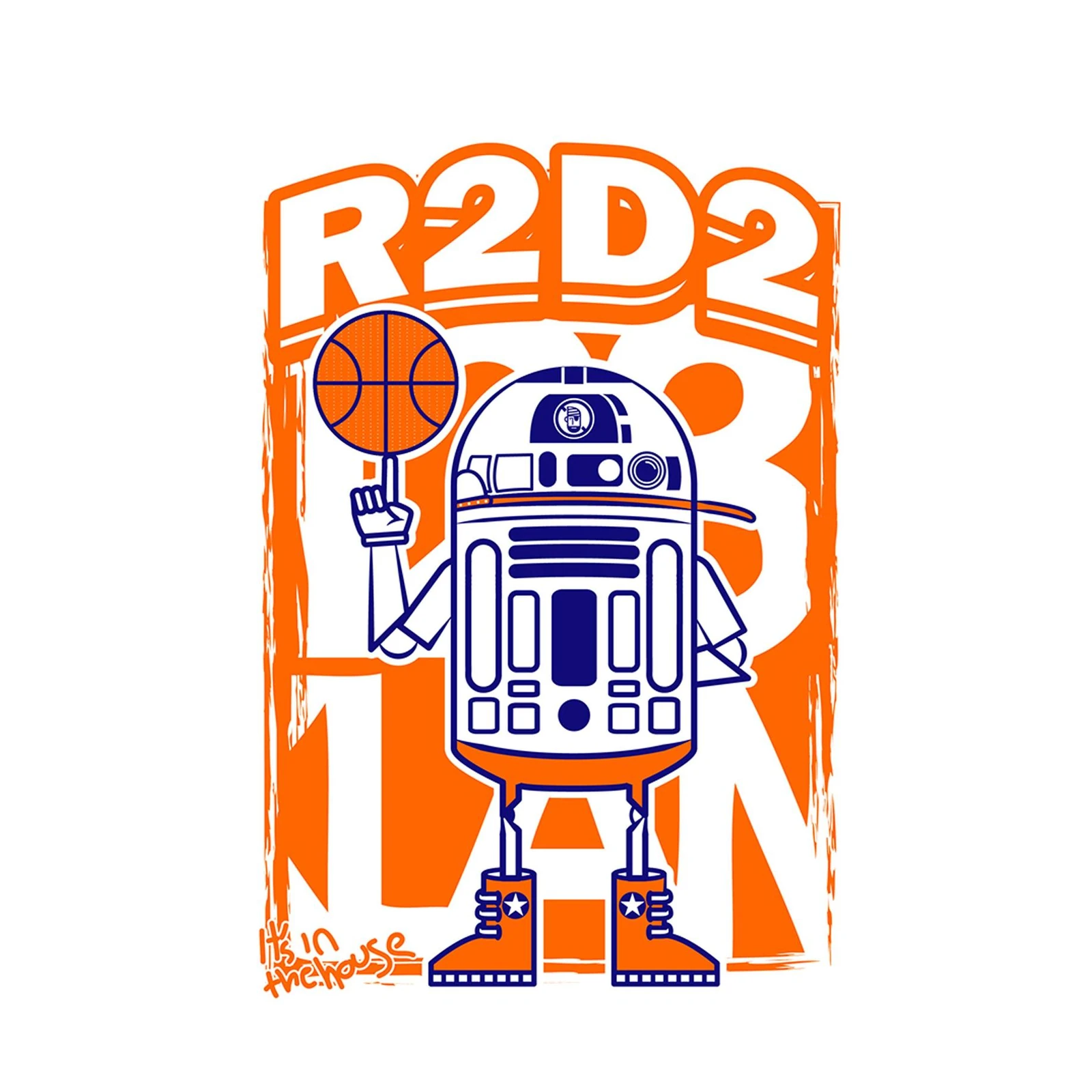 R2D2 Dribbling Funky Wall Art
