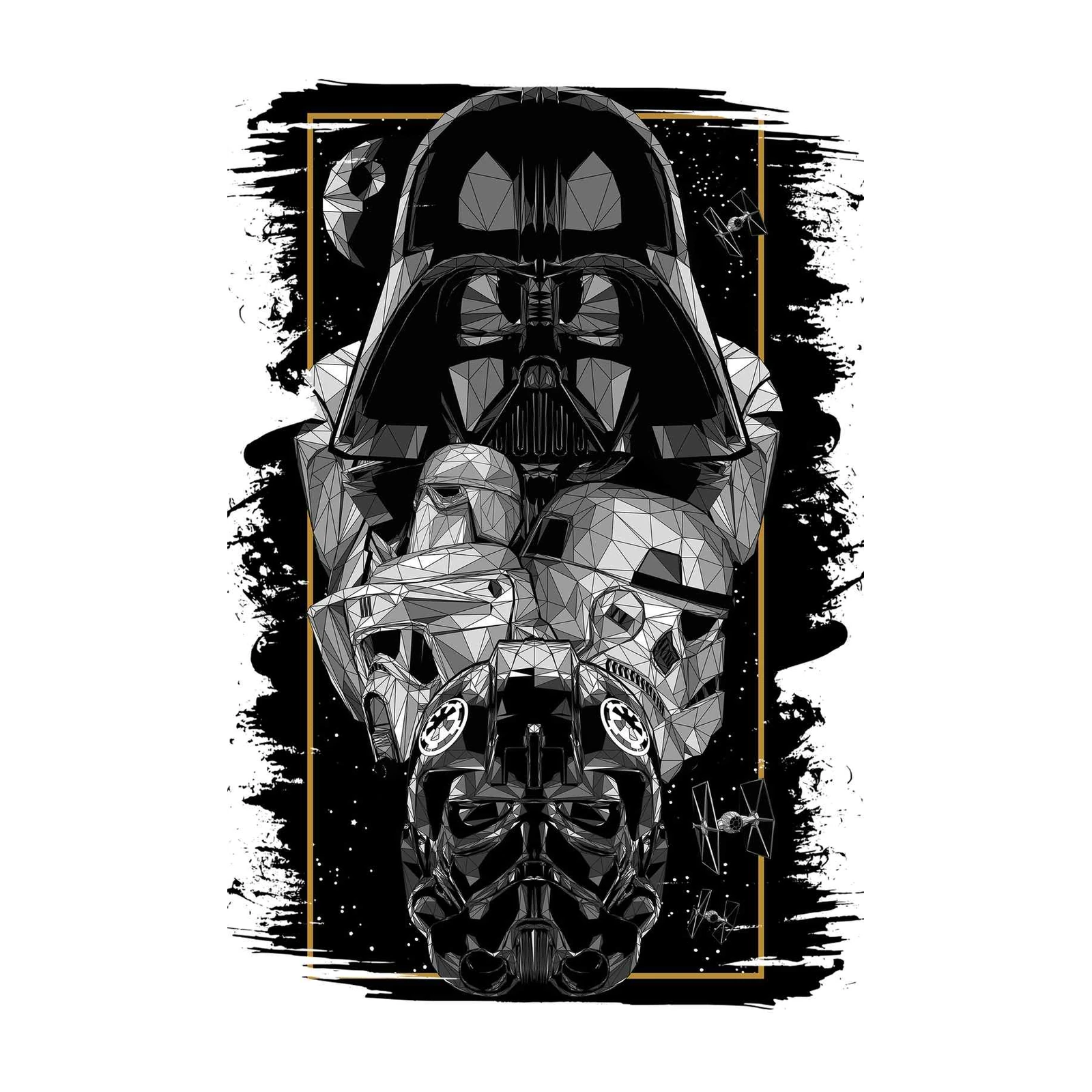 Galactic Empire Helmets Geometric Wall Art