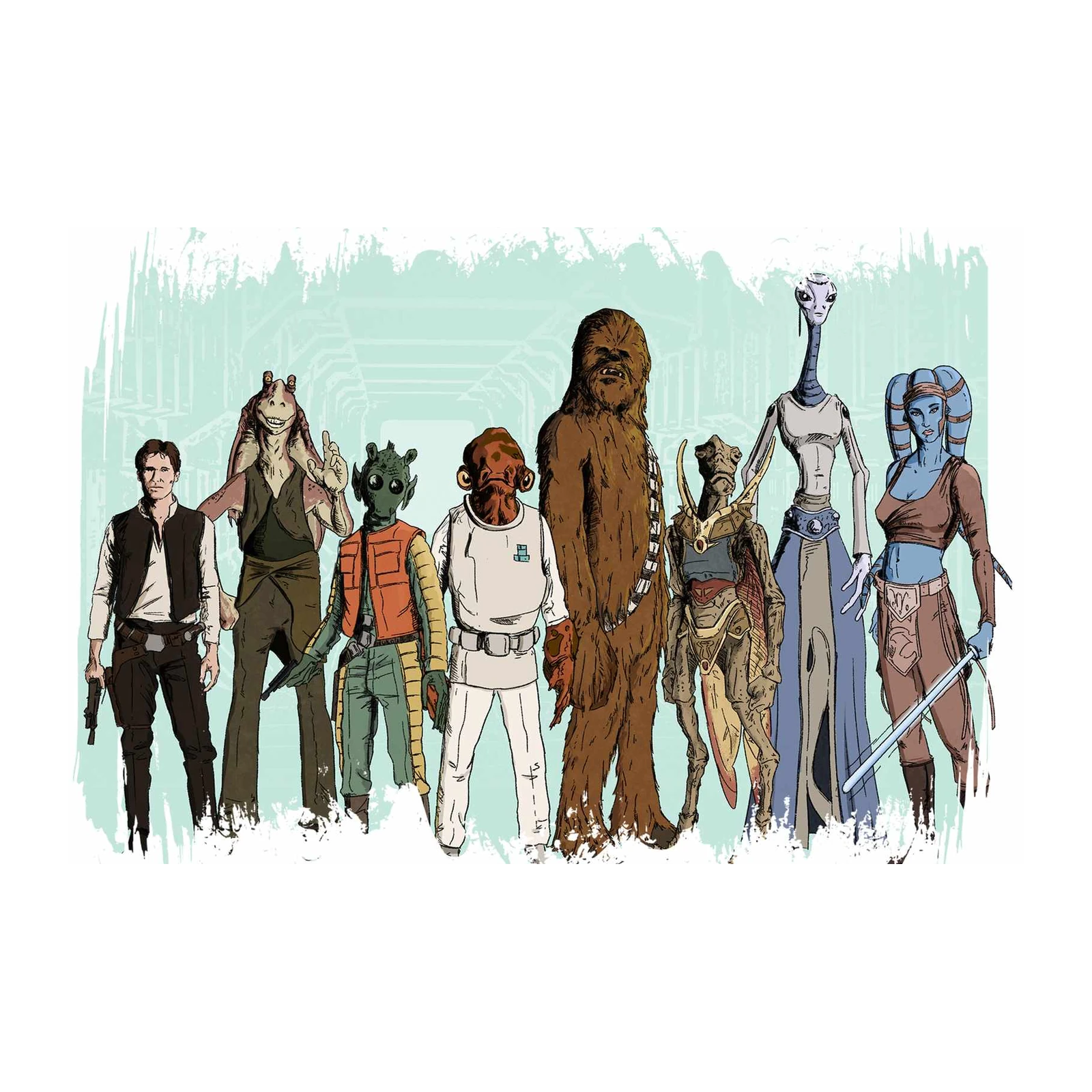 Galactic Legends Lineup Wall Art