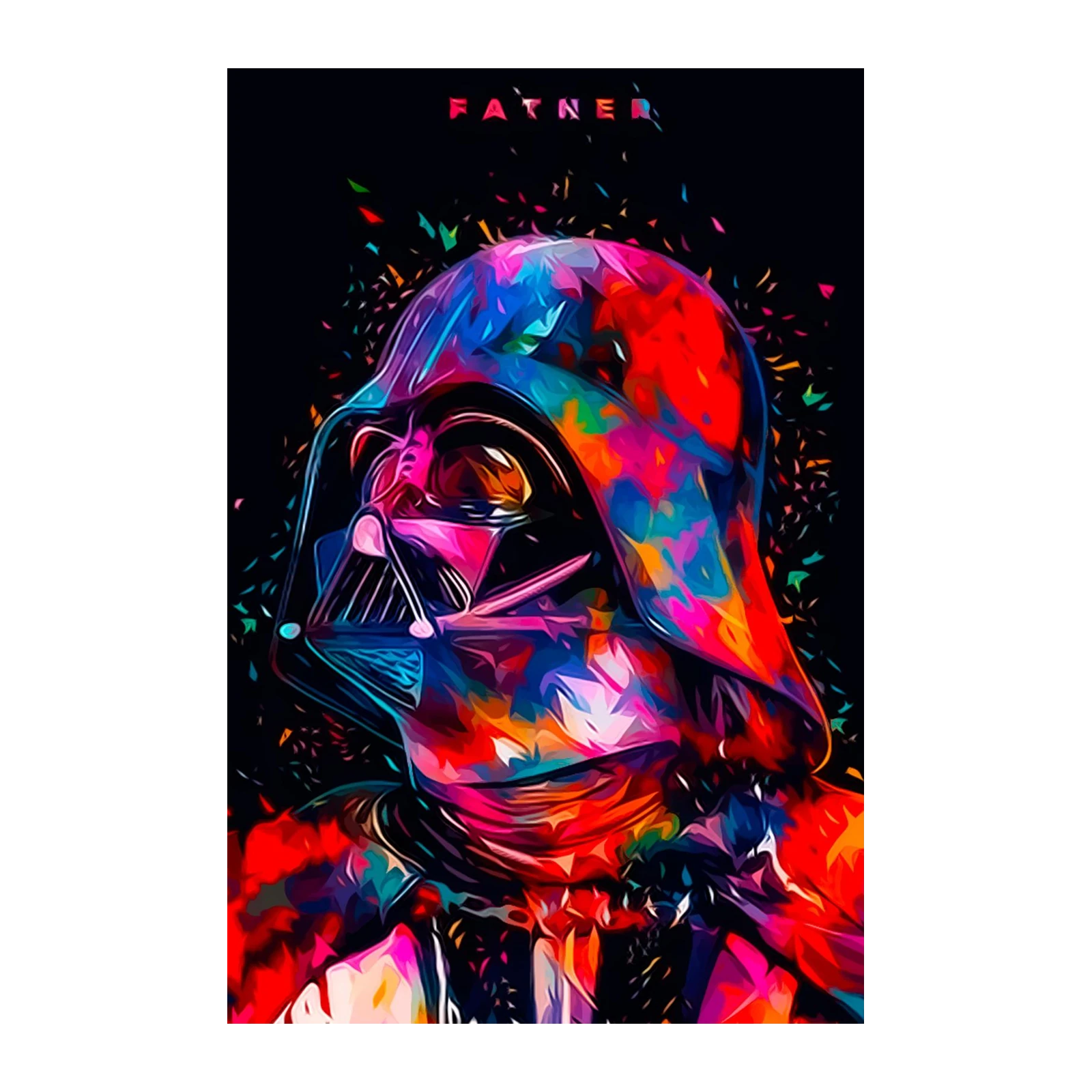 Vibrant Darth Vader "Father" Wall Art