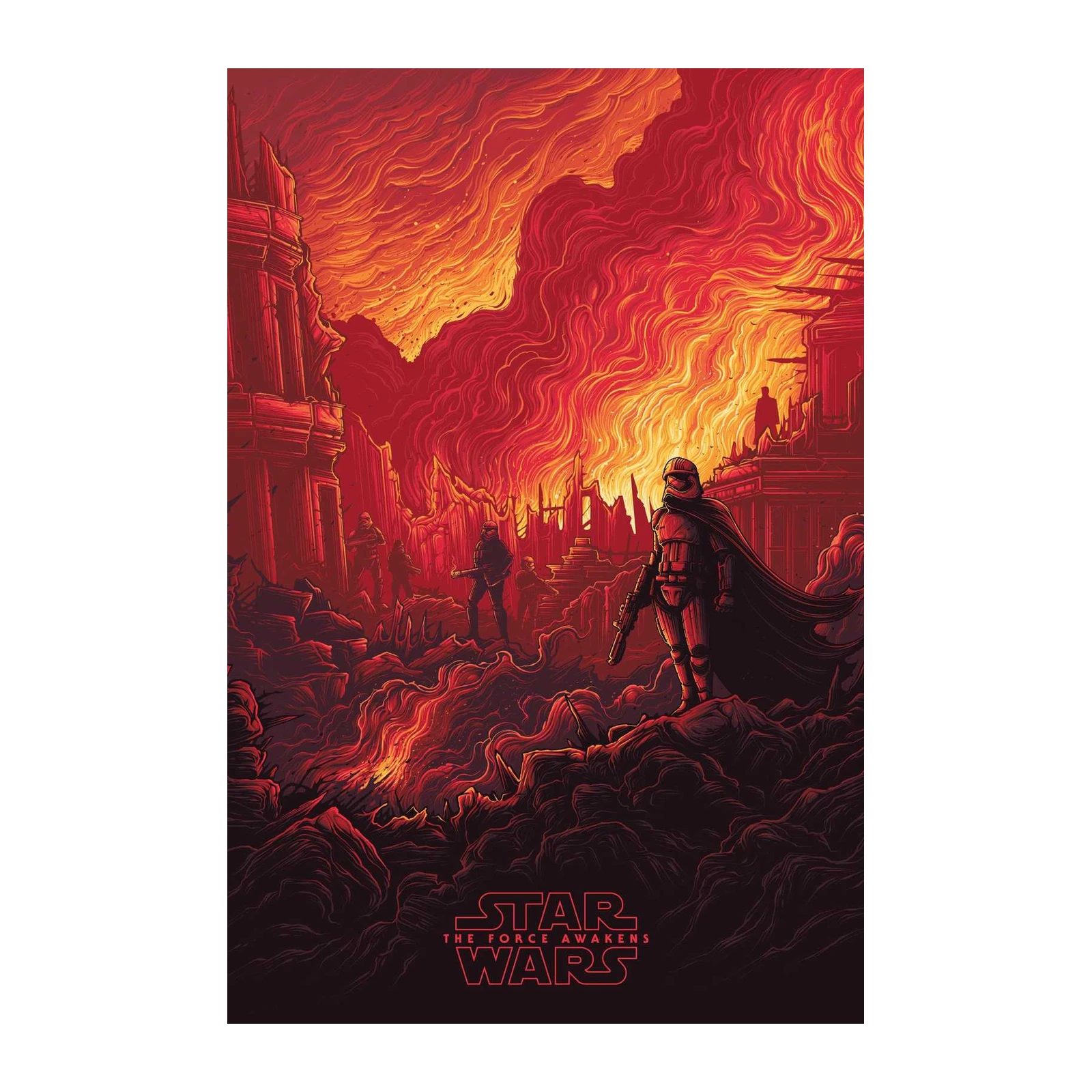 Epic Star Wars Fire Battle Wall Art