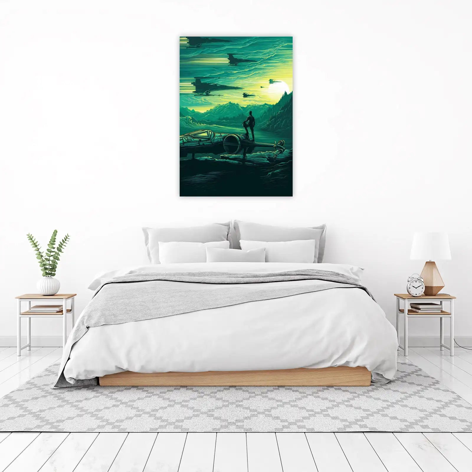 Galactic Pilot & X-Wing Landscape Wall Art