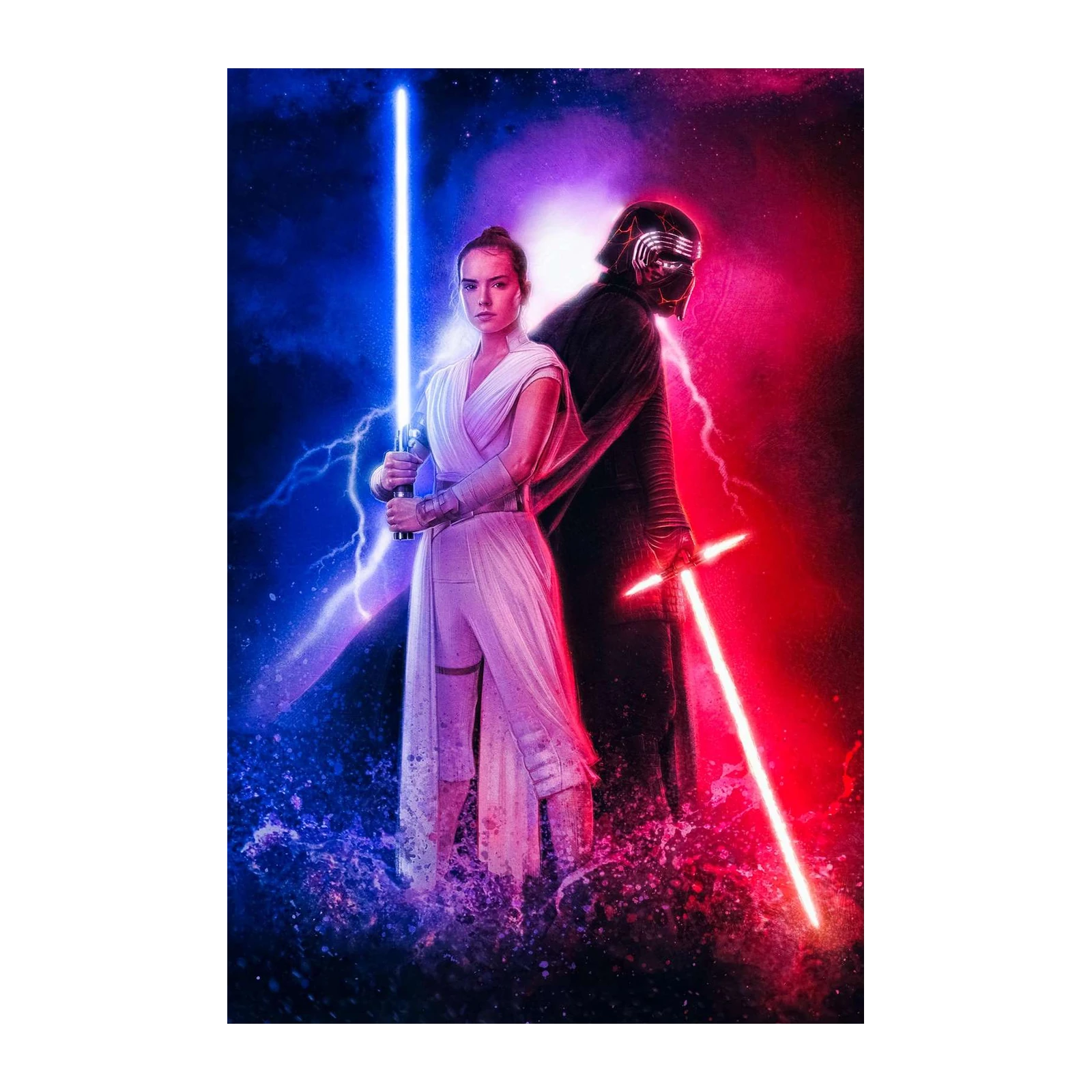 Rey vs. Kylo Ren Epic Duel Wall Art